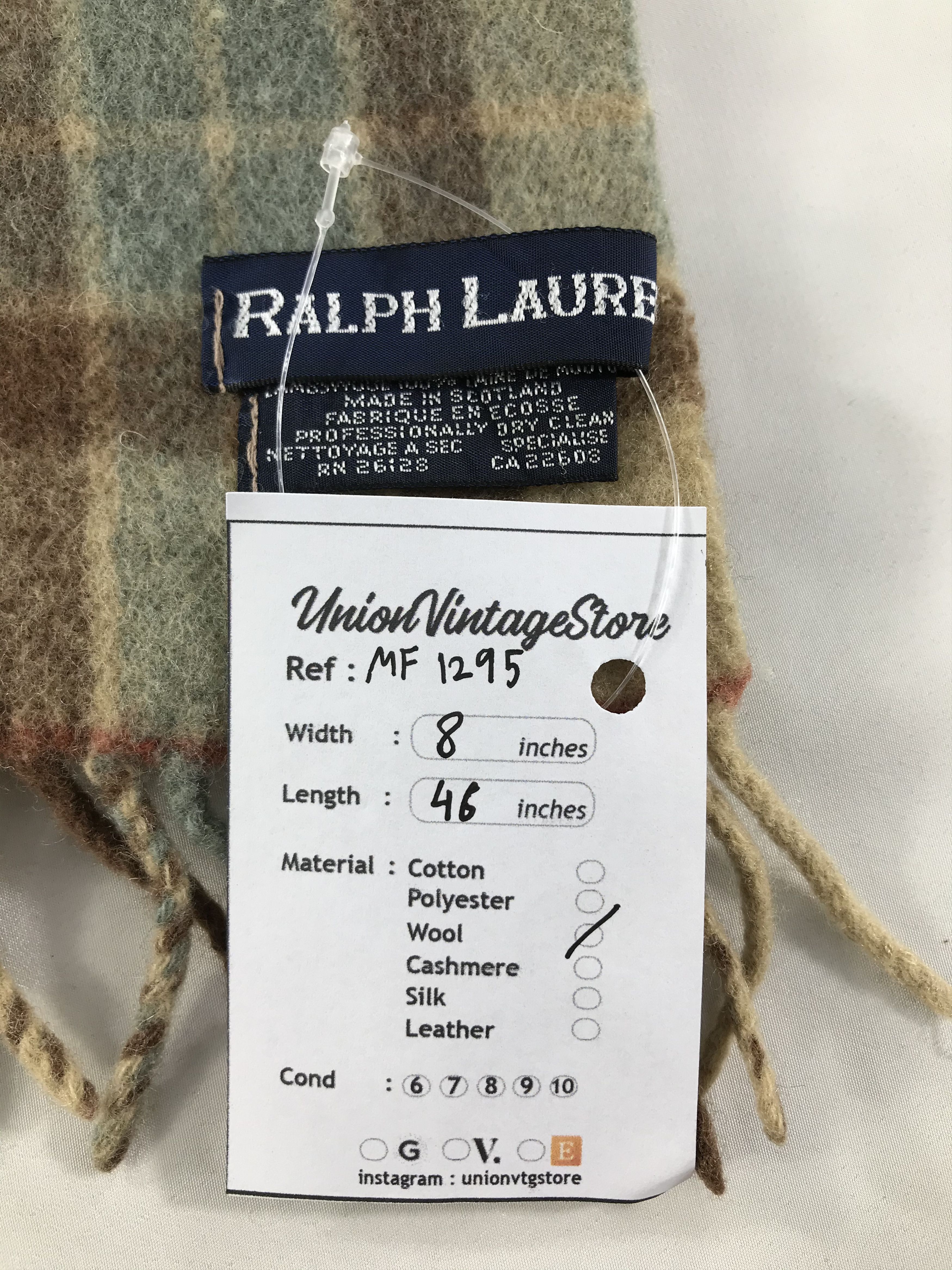 Ralph Lauren Vintage Ralph Lauren Scarf/Muffler/Neckwear MF1295 Size ONE SIZE - 5 Thumbnail