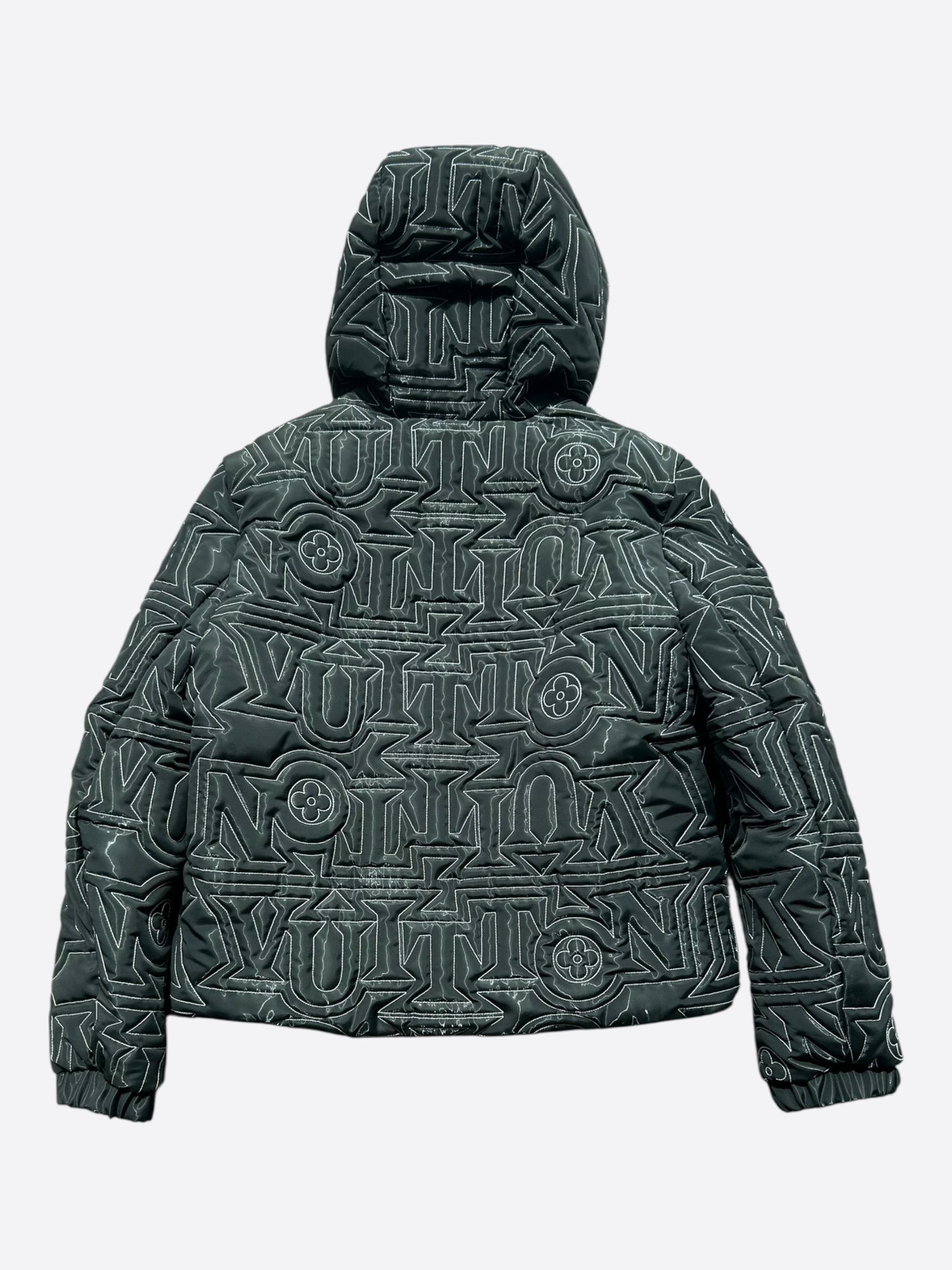 Louis Vuitton Louis Vuitton Black & White Snow Capsule Puffer Jacket Size US XL / EU 56 / 4 - 2 Thumbnail