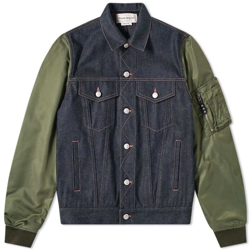 Alexander McQueen Alexander McQueen MA-1 Sleeve Denim Jacket Size US L / EU 52-54 / 3 - 2 Thumbnail