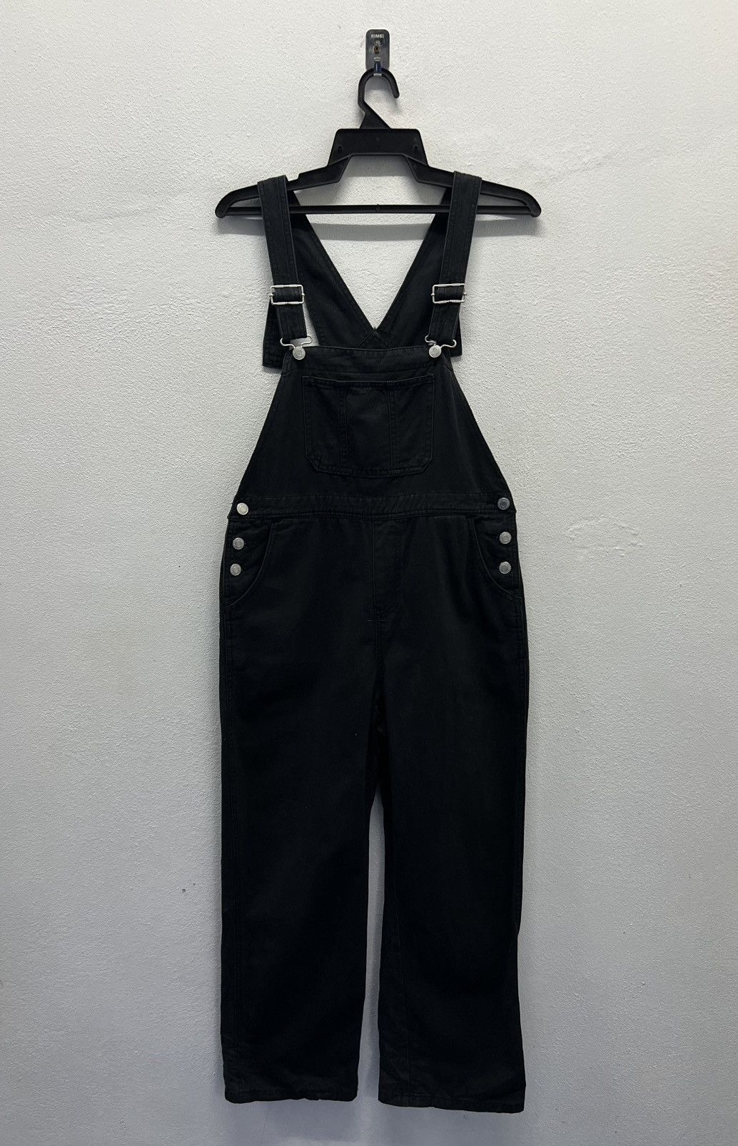 Japanese Brand × Vintage Vintage Y2K Style COZZA Black Cotton Overalls - Size L Size US 33 - 1 Thumbnail