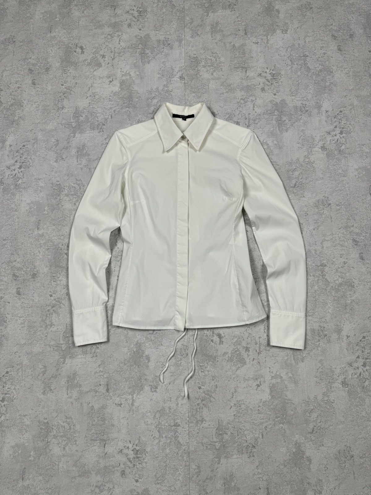 Gucci Rare Gucci Lace-Up White Shirt Size 40 Size S / US 4 / IT 40 - 1 Thumbnail
