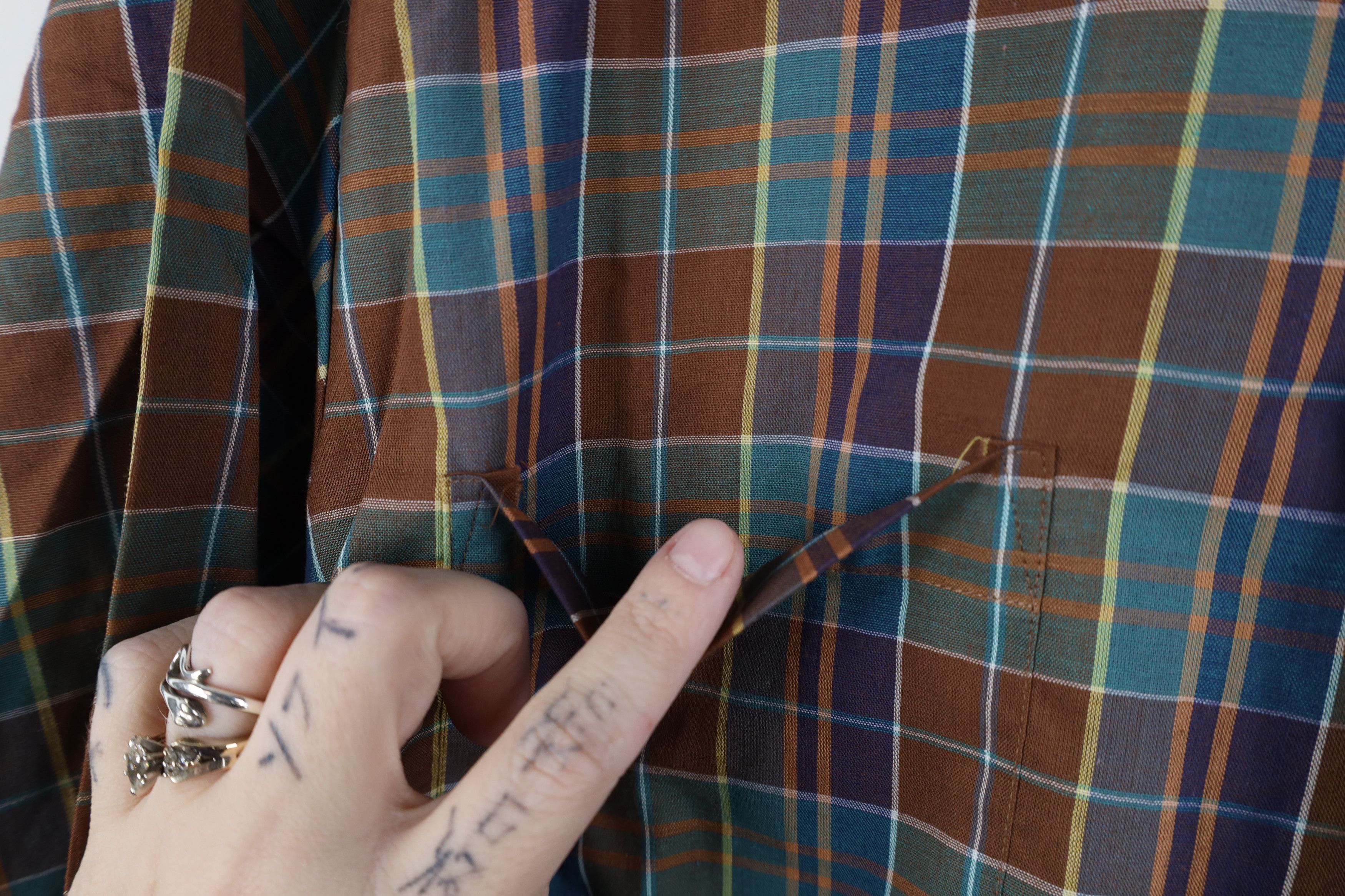 Vintage Vintage 70s 80s Streetwear Madras Collared Button Shirt Size US M / EU 48-50 / 2 - 8 Thumbnail