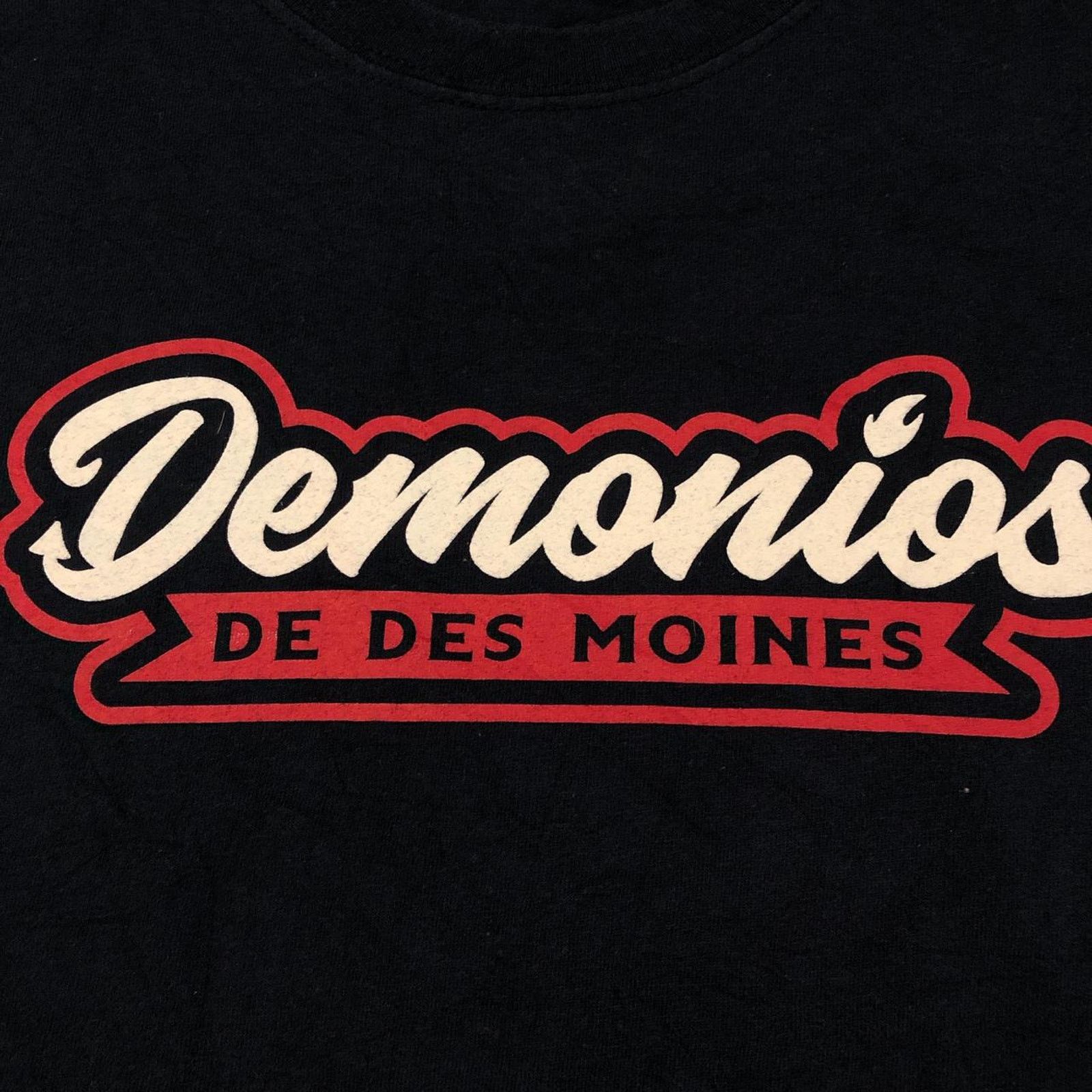 Gildan Men’s Navy ‘Demonios’ De Des Moines Graphic Number Tee Size US XL / EU 56 / 4 - 4 Thumbnail