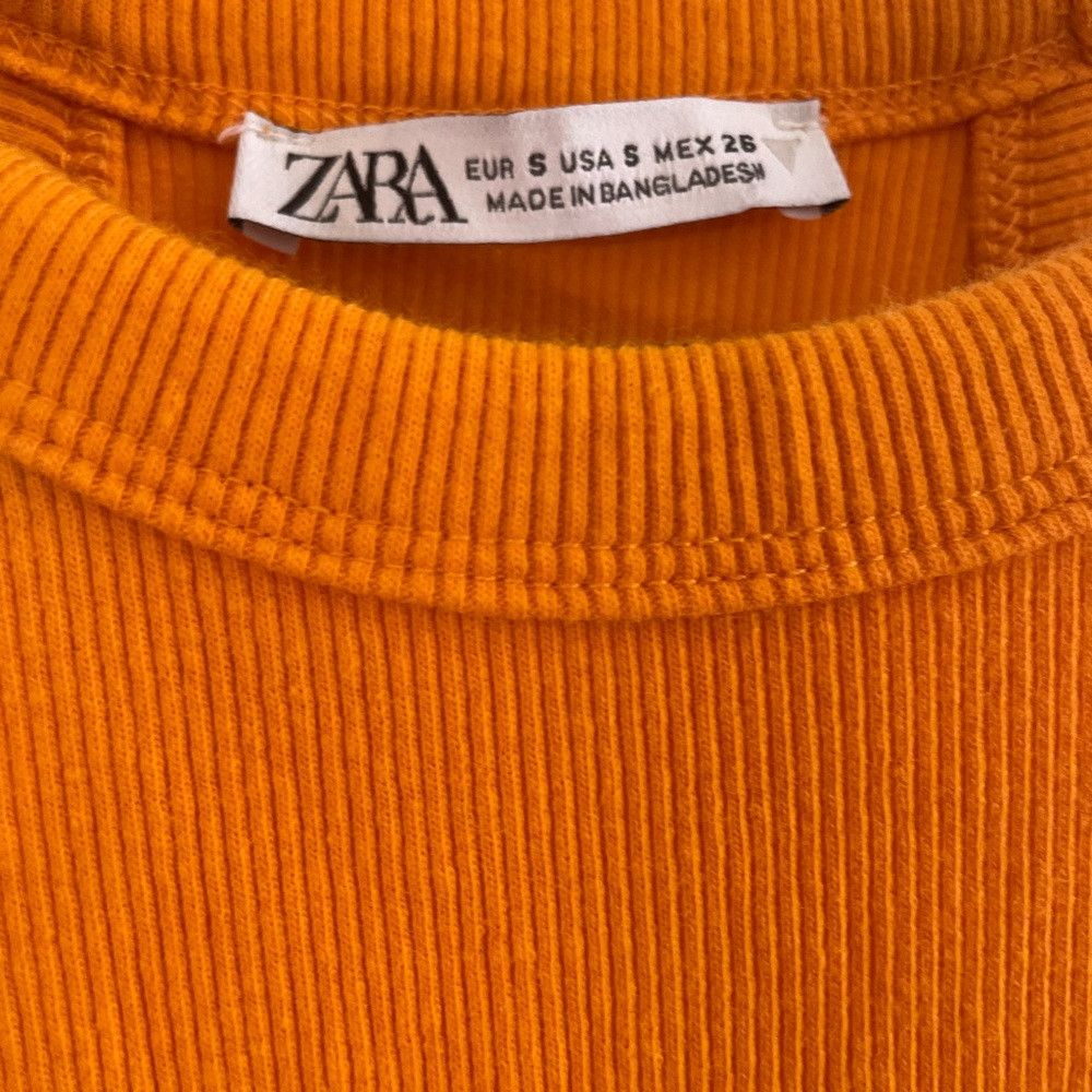 Zara Zara orange high neck midi dress Size S / US 4 / IT 40 - 2 Thumbnail
