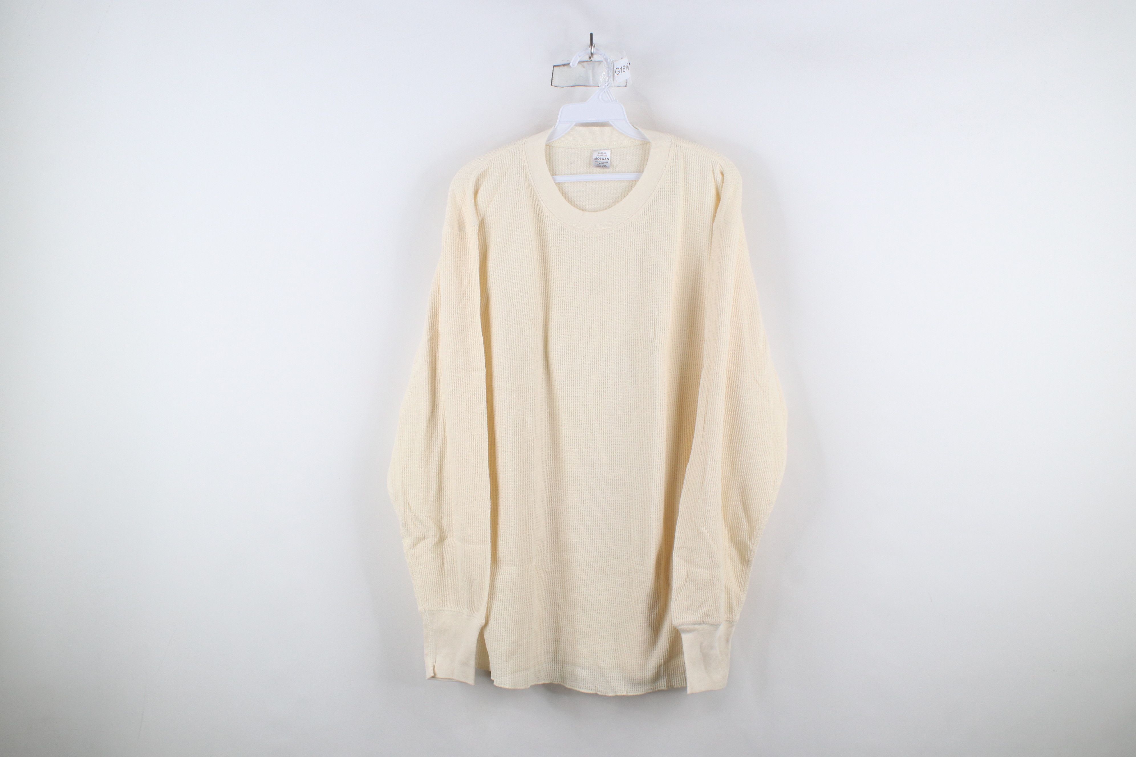 Vintage Vintage 90s Streetwear Waffle Knit Long Sleeve T-Shirt Size US XL / EU 56 / 4 - 1 Thumbnail