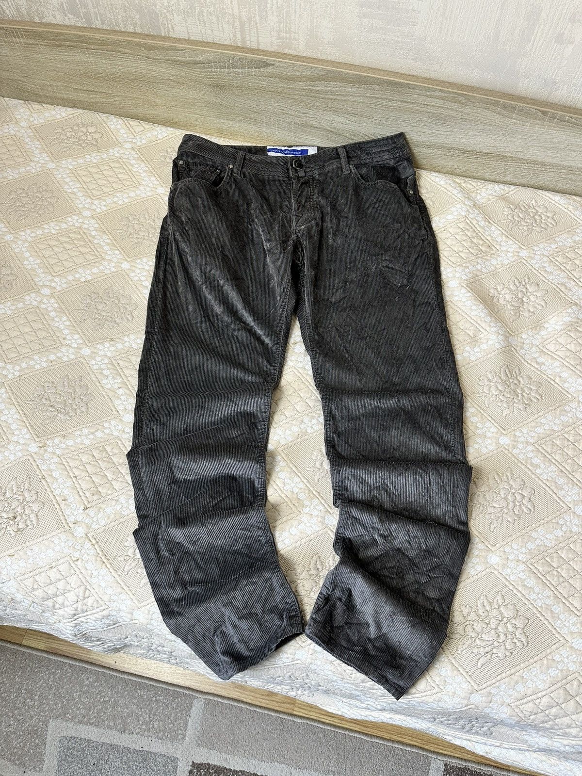 Jacob Cohen 🔥 Jacob Cohen Nick Slim Corduroy Trousers Pants Velvet Size US 35 - 4 Thumbnail