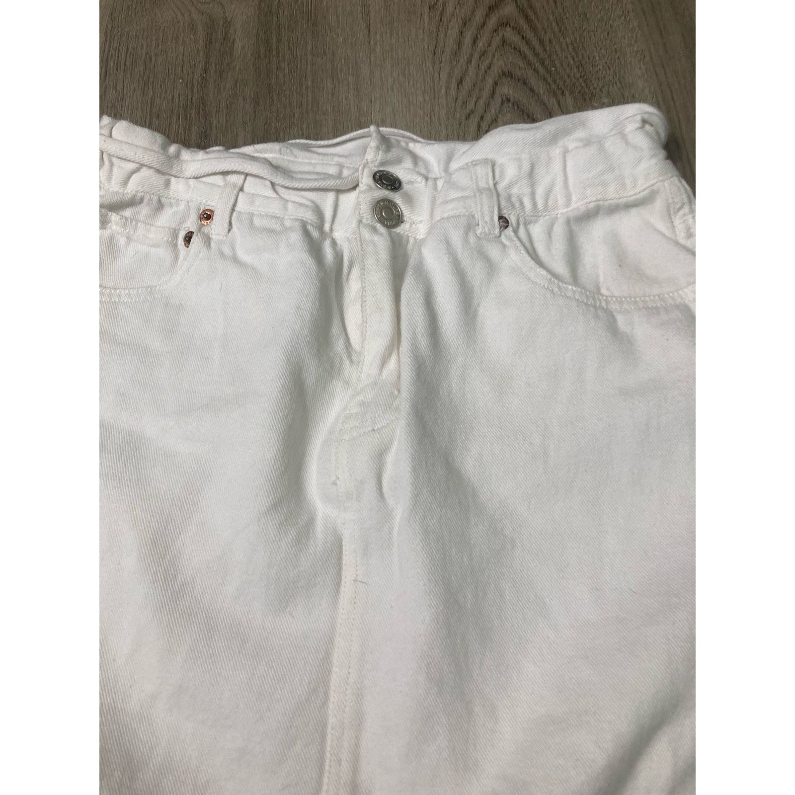 Other Women's White Denim Skirt S Casual Fashion Trendy Summer Size 26" / US 2 / IT 38 - 6 Thumbnail
