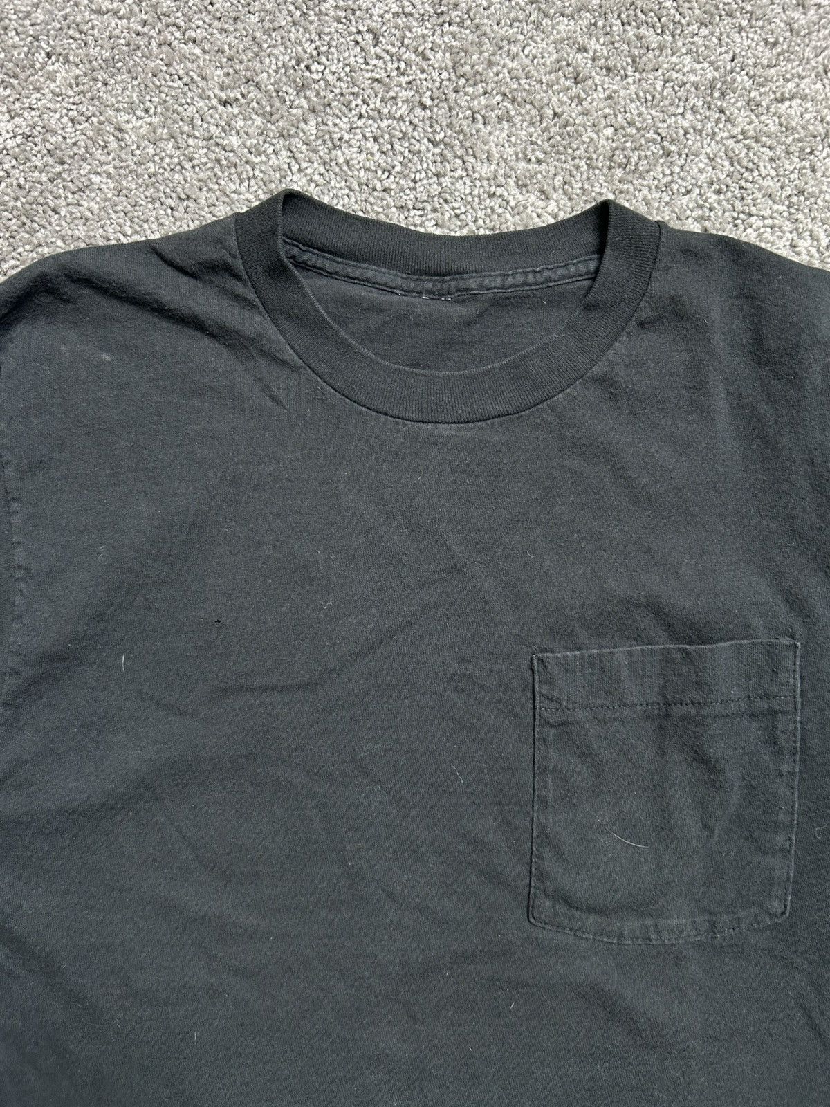 Vintage Vintage 80s/90s Blank Selvedge Pocket Tee Size US M / EU 48-50 / 2 - 2 Thumbnail