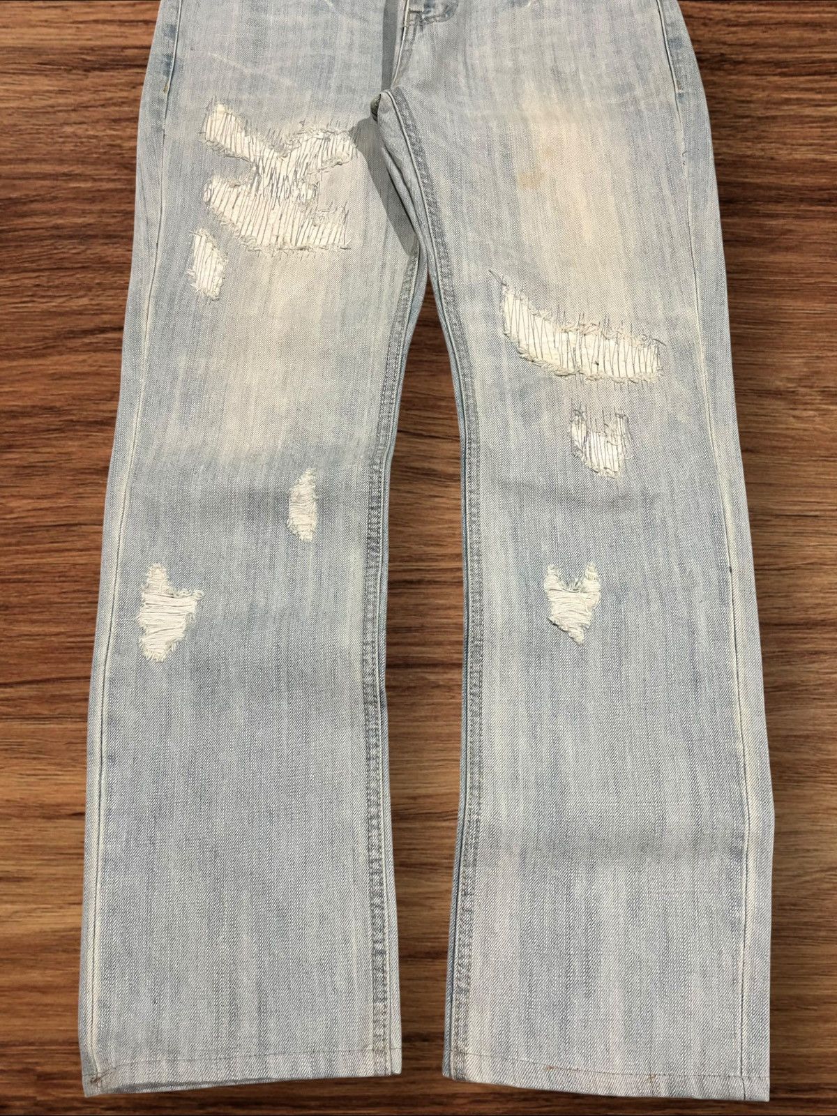 Japanese Brand Vintage Japanese Brand Distressed Sashiko Style Blue Jeans Size US 32 / EU 48 - 7 Thumbnail