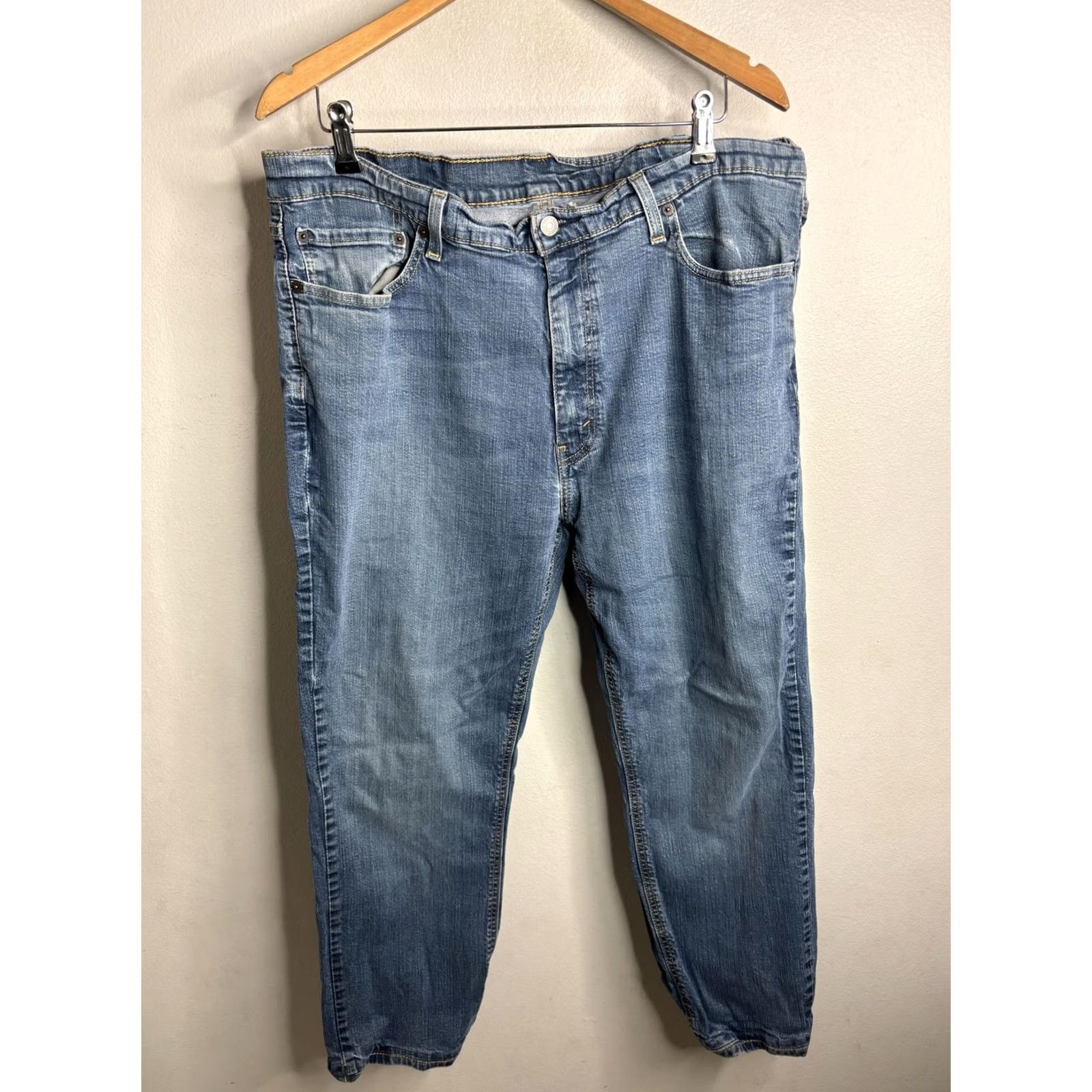 Levi's Levi's 541 Jeans Mens Athletic Taper Stretch Denim Pants Blue Medium Wash 36x27 Size US 36 / EU 52 - 4 Thumbnail