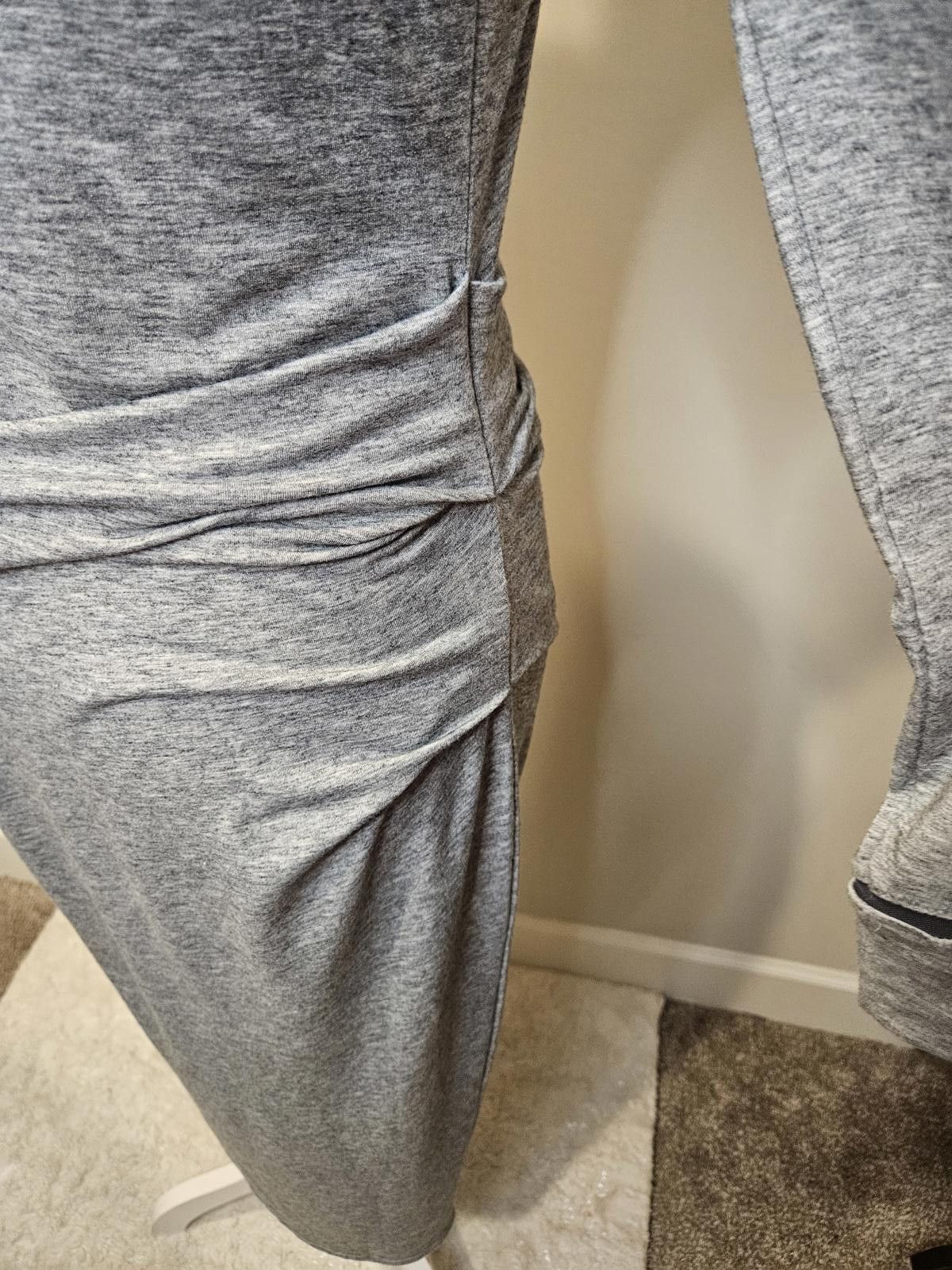 Designer Athleta Industry Turtleneck Heather Gray Midi Dress #270 Size ONE SIZE - 4 Thumbnail