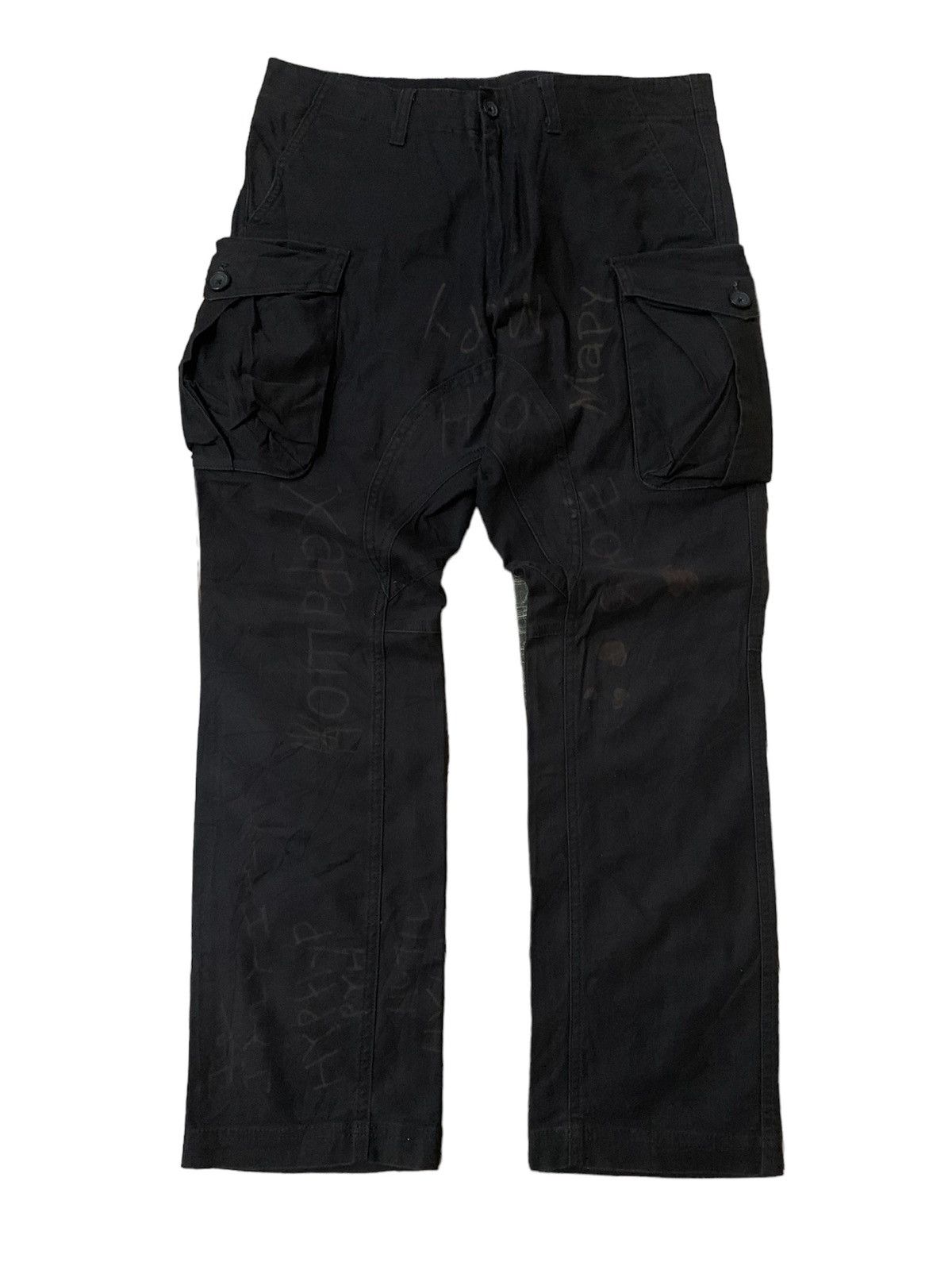 Tornado Mart 💥Japanese designer Blue Tornado Art Gasmask Cargo Pant Size US 33 - 1 Thumbnail
