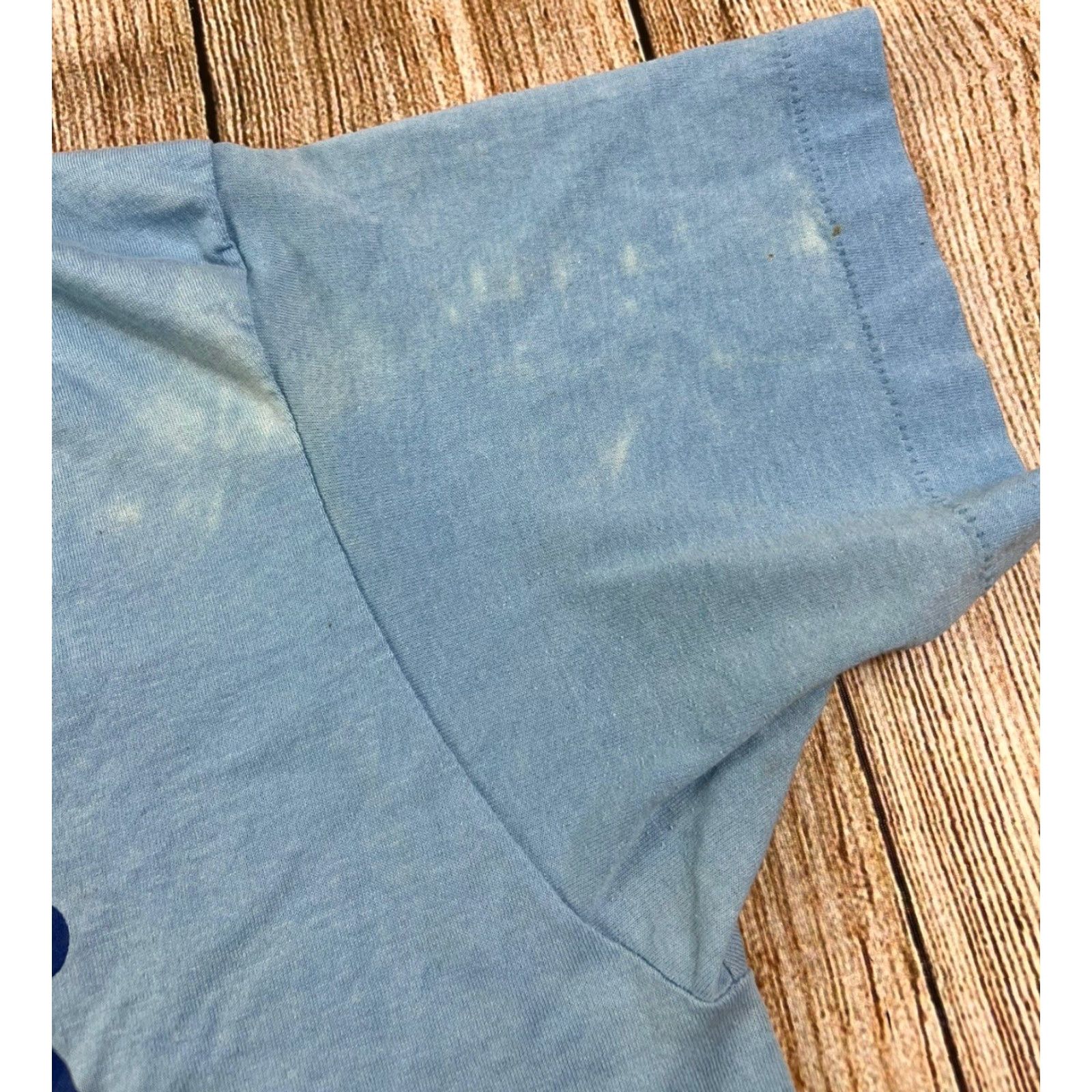 Vintage VINTAGE Screen Stars Shirt Blue 80s Medium M Cotton Sportswear/Beach Boys? No, gender not specified. Size US M / EU 48-50 / 2 - 5 Thumbnail