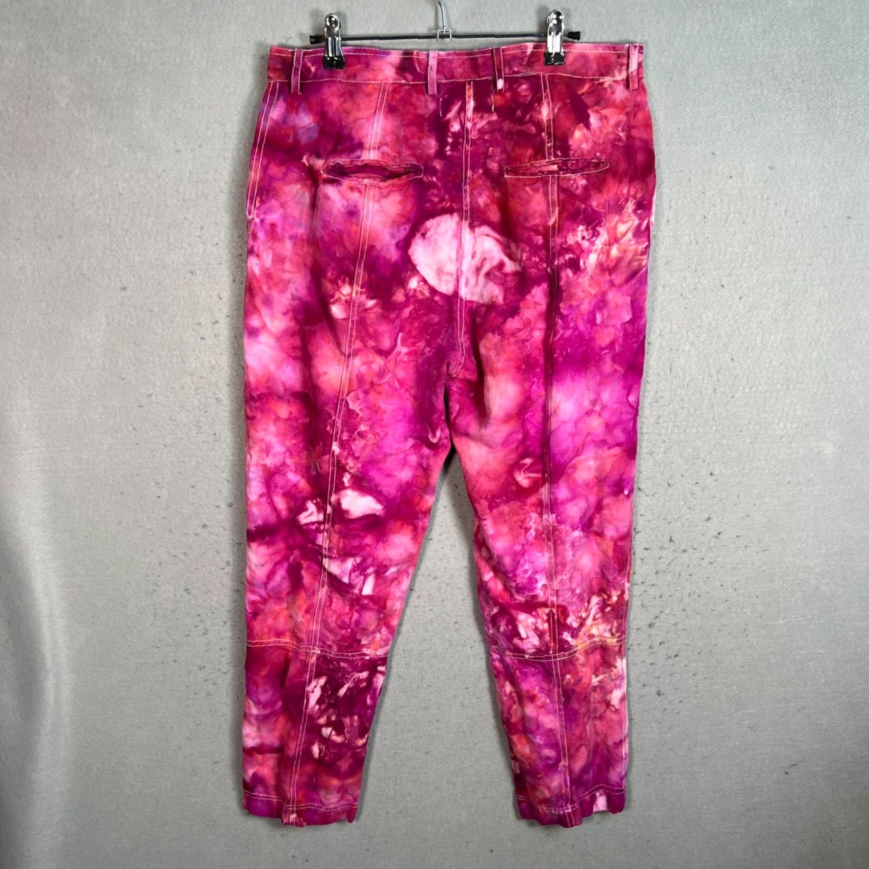 Apiece Apart Apiece Apart Pink Tie Dye Pants Womens Casual Straight-Leg Size 10 Cotton Size 32" / US 10 / IT 46 - 2 Thumbnail