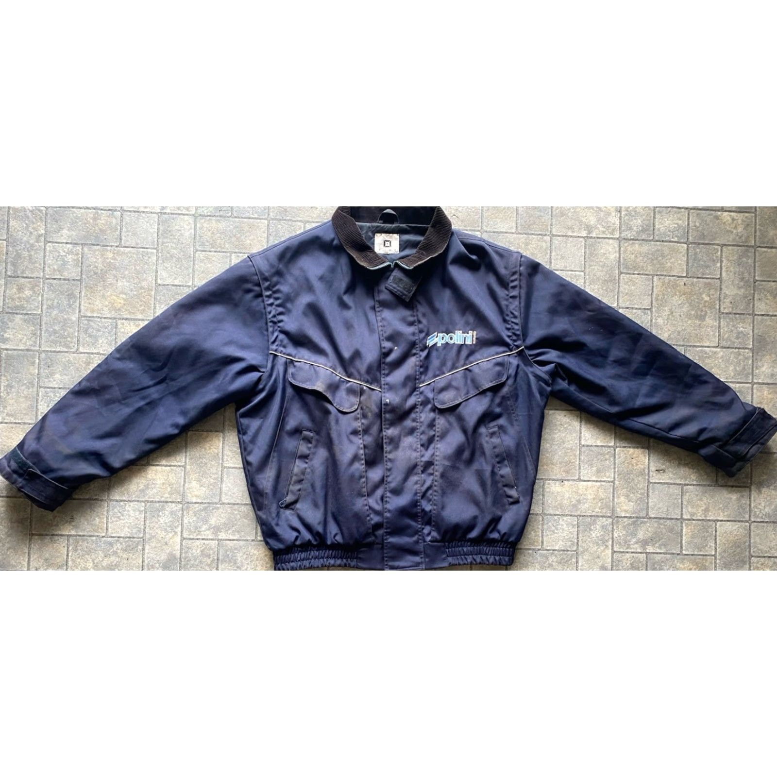 Pollini ROWA Men’s Jacket XL Zip Off Sleeves Blue Polyamide Made In Italy Flaws Wear Size US XL / EU 56 / 4 - 2 Thumbnail