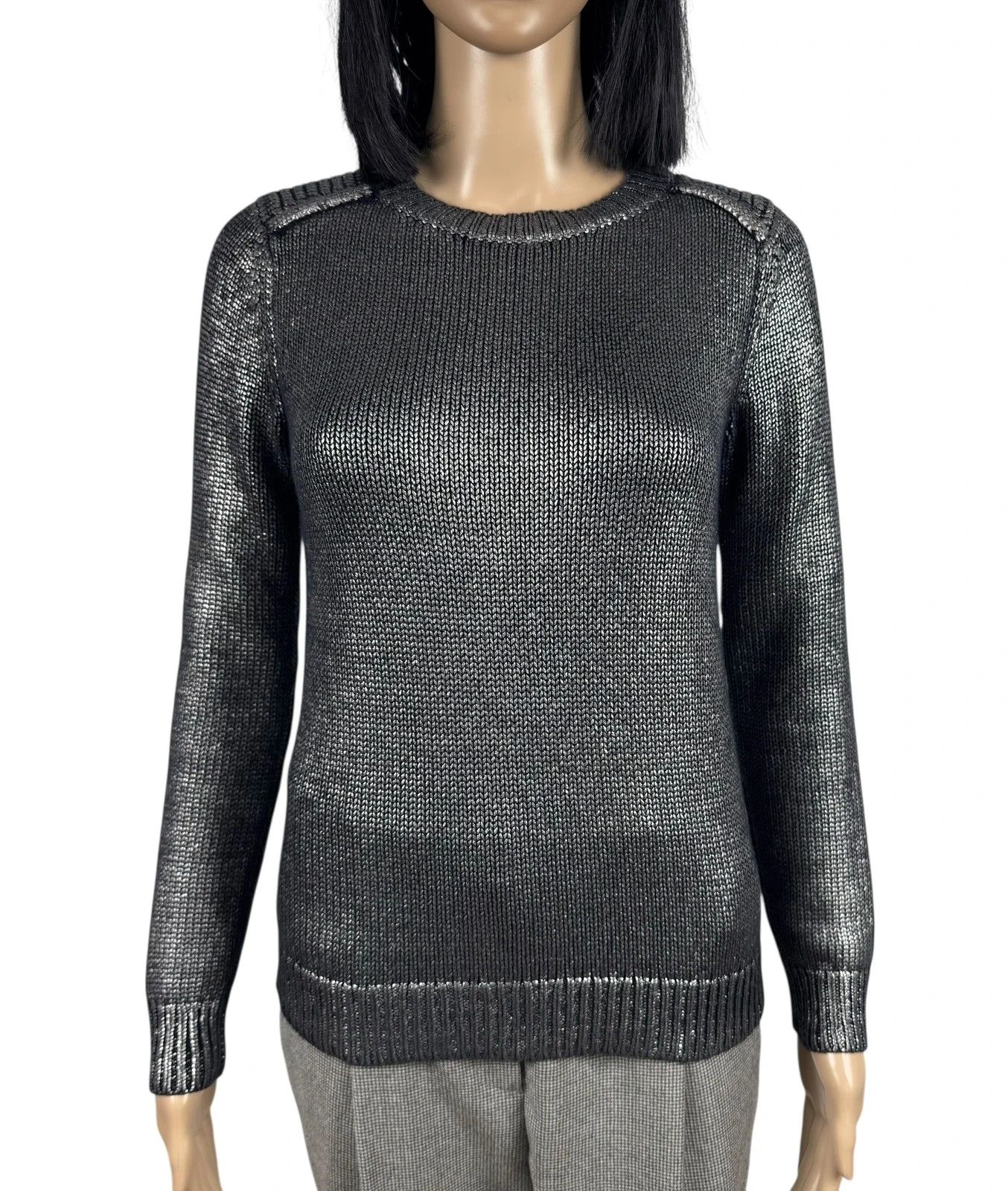 Maje Maje Cotton Melallic Pullover size 1 Size S / US 4 / IT 40 - 2 Thumbnail