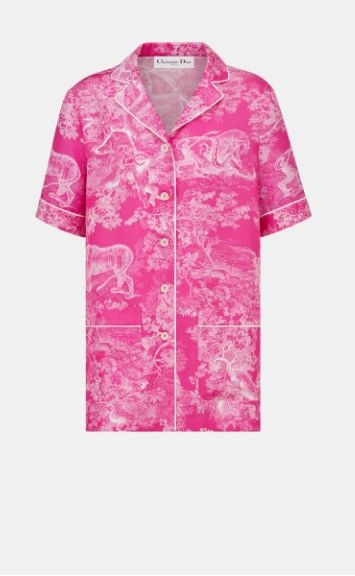 Dior o1w1db10924 Chez Moi Short-Sleeved Shirt in Pink Size M / US 6-8 / IT 42-44 - 1 Thumbnail