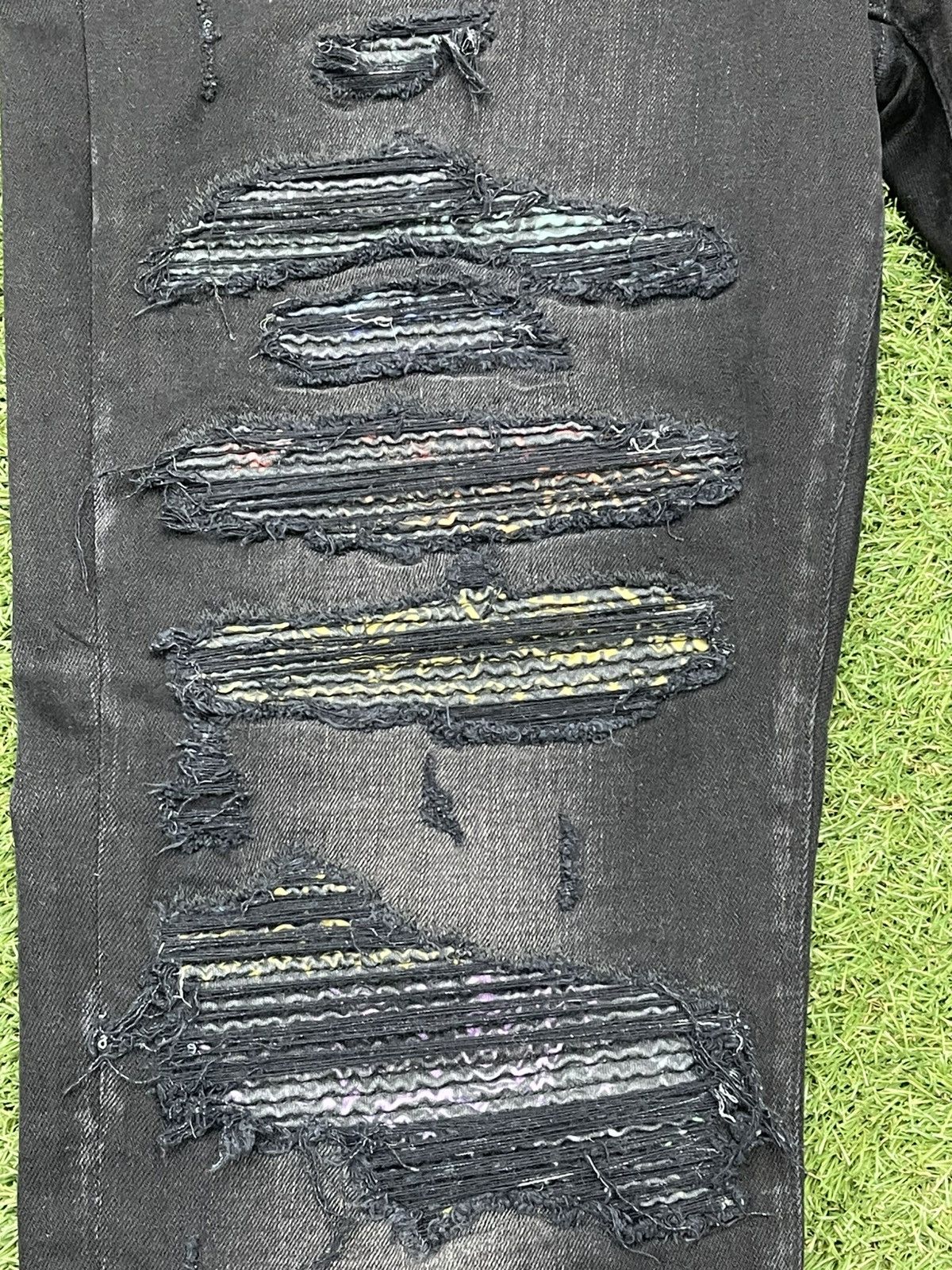 Amiri Size 40 - Amiri Black Multi Color MX1 Jeans $1090 Retail Size US 40 / EU 56 - 5 Thumbnail