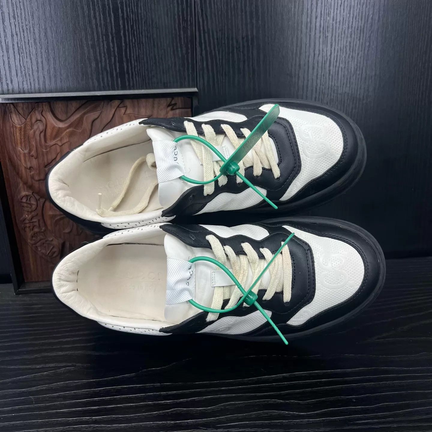 Gucci Gucci Black & White Cookie Sneakers US 6.5 / EU 40.5 Size US 7.5 / EU 40-41 - 7 Thumbnail