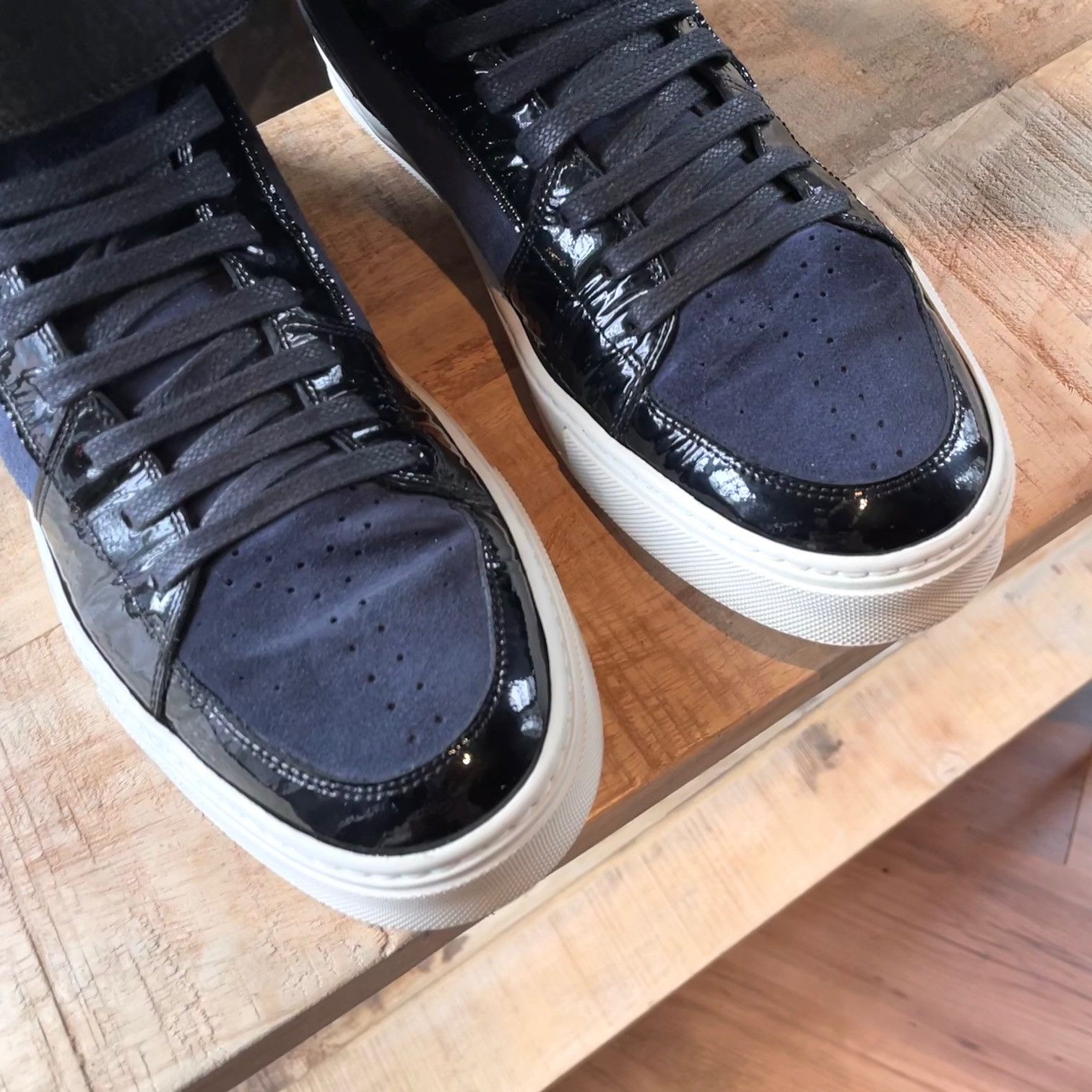 Yves Saint Laurent Yves Saint-Laurent Navy Malibu High-top Sneakers Size US 8 / EU 41 - 4 Thumbnail
