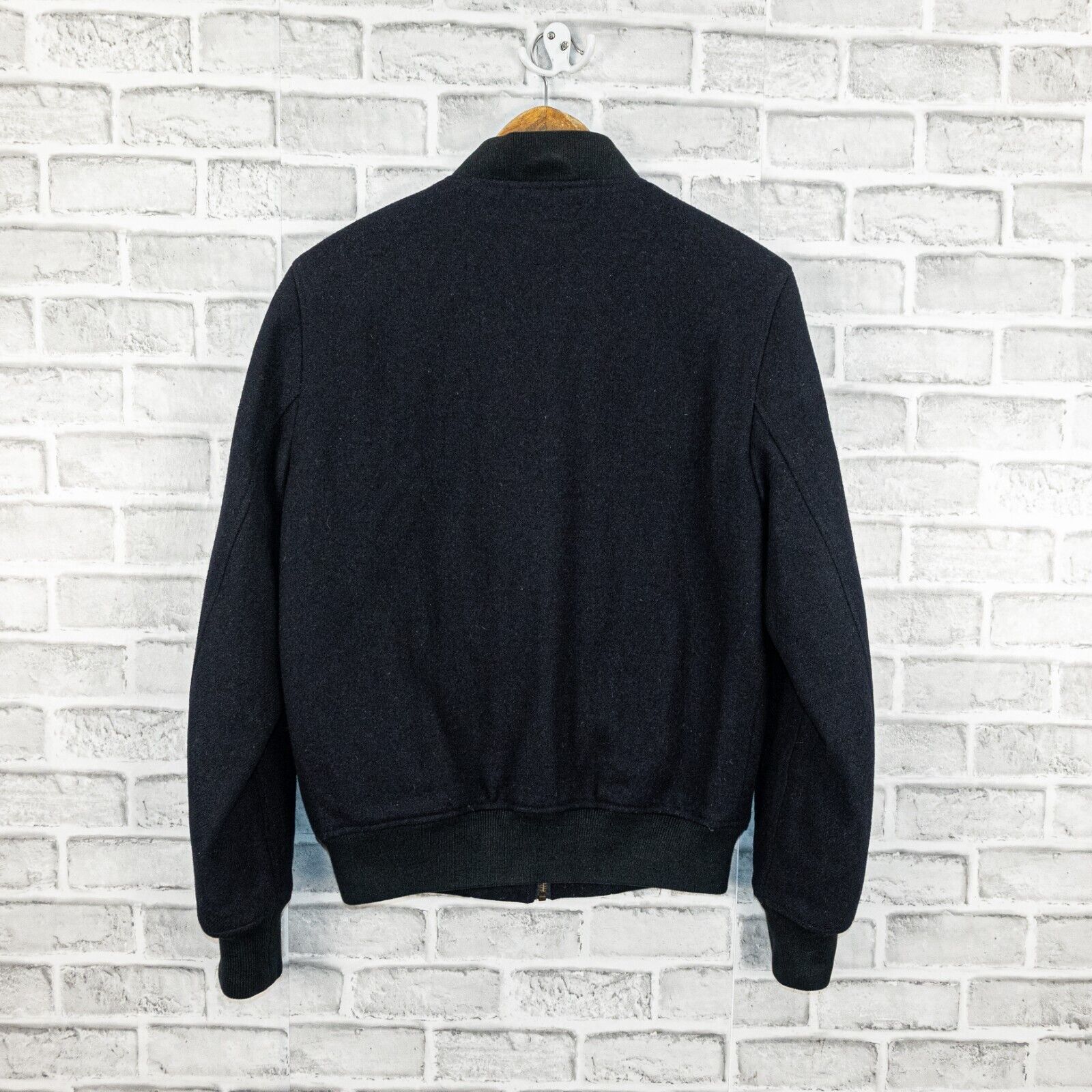Wallace & Barnes Wallace & Barnes J.crew Men's Wool MA 1 Bomber Jacket Navy Size US S / EU 44-46 / 1 - 4 Thumbnail