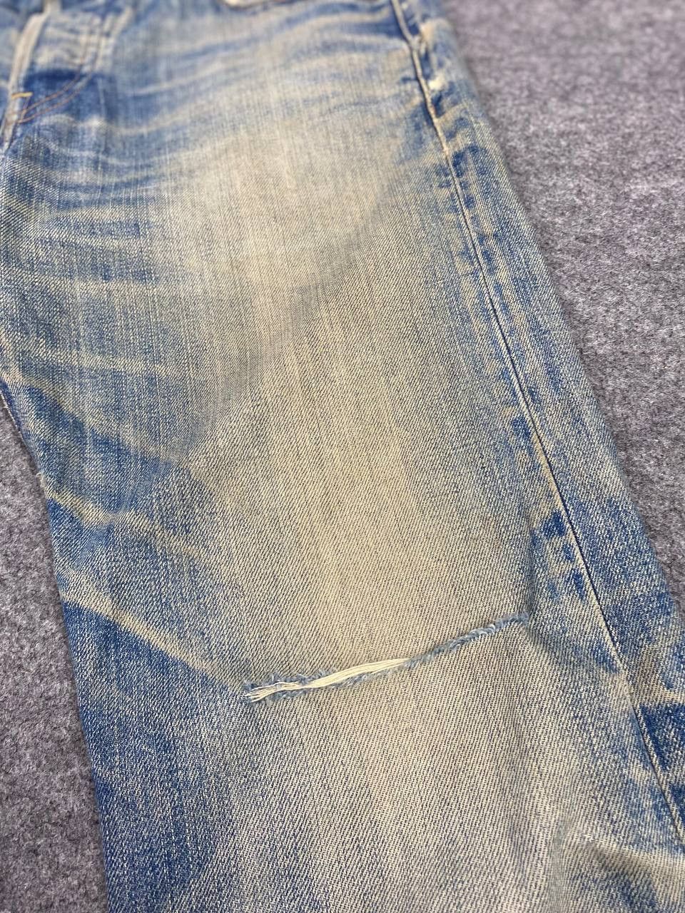 Japanese Brand red card blue work denim japan distressed nice design Size US 34 / EU 50 - 12 Thumbnail