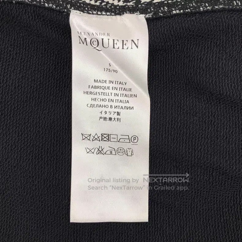 Alexander McQueen Alexander Mcqueen Black thousand-bird check skull inlaid c Size S / US 4 / IT 40 - 6 Thumbnail