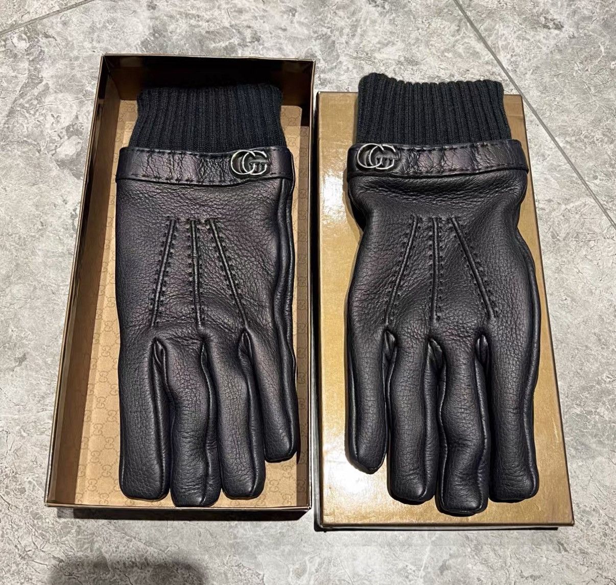 Gucci Gucci Suede Cashmere Gloves J42 Size ONE SIZE - 2 Thumbnail