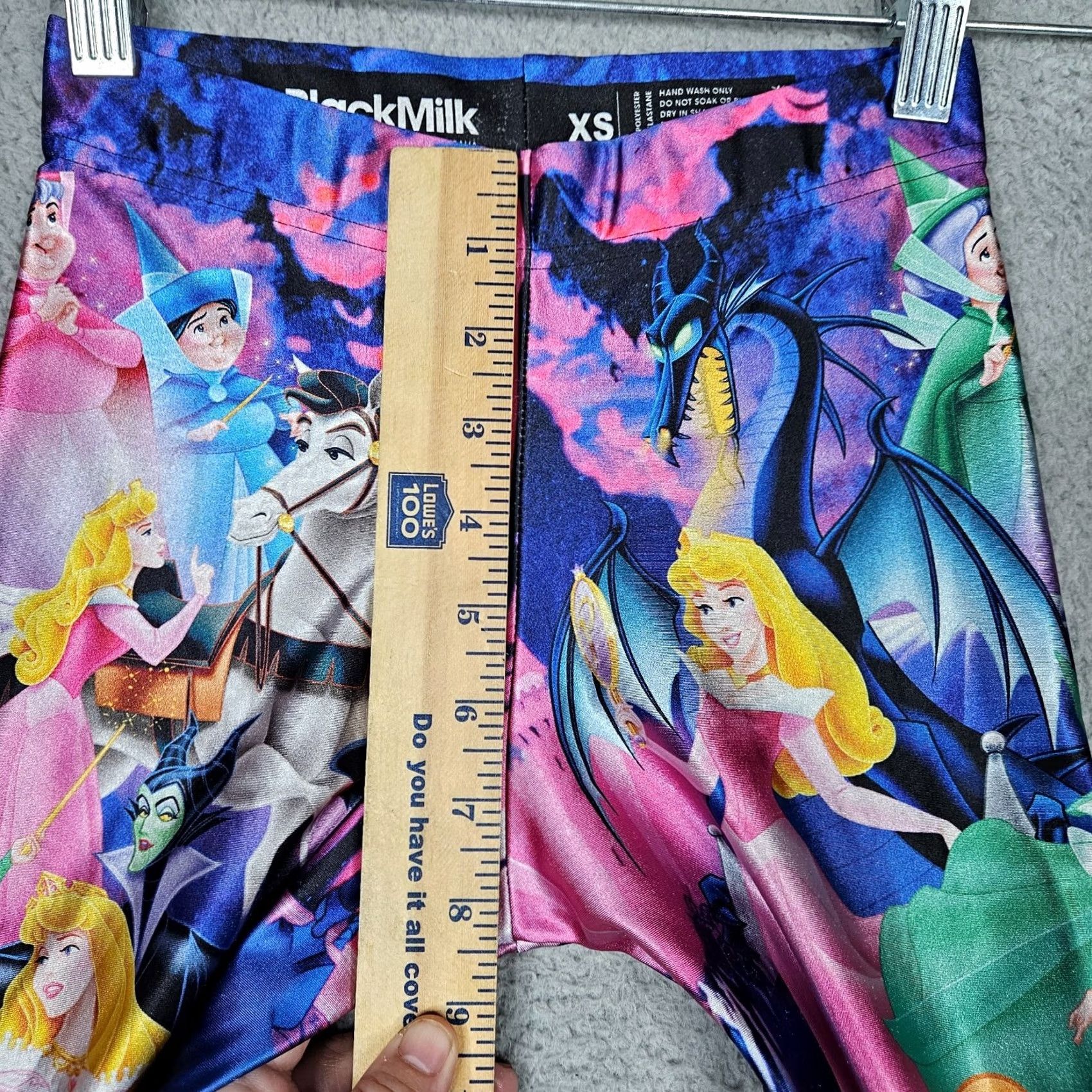 BlackMilk VINTAGE? No. (But cannot assume). Black Milk Disney Leggings Women XS Black Disney printed Leggings Skinny Adults Women Nike? Size 26" / US 2 / IT 38 - 4 Thumbnail