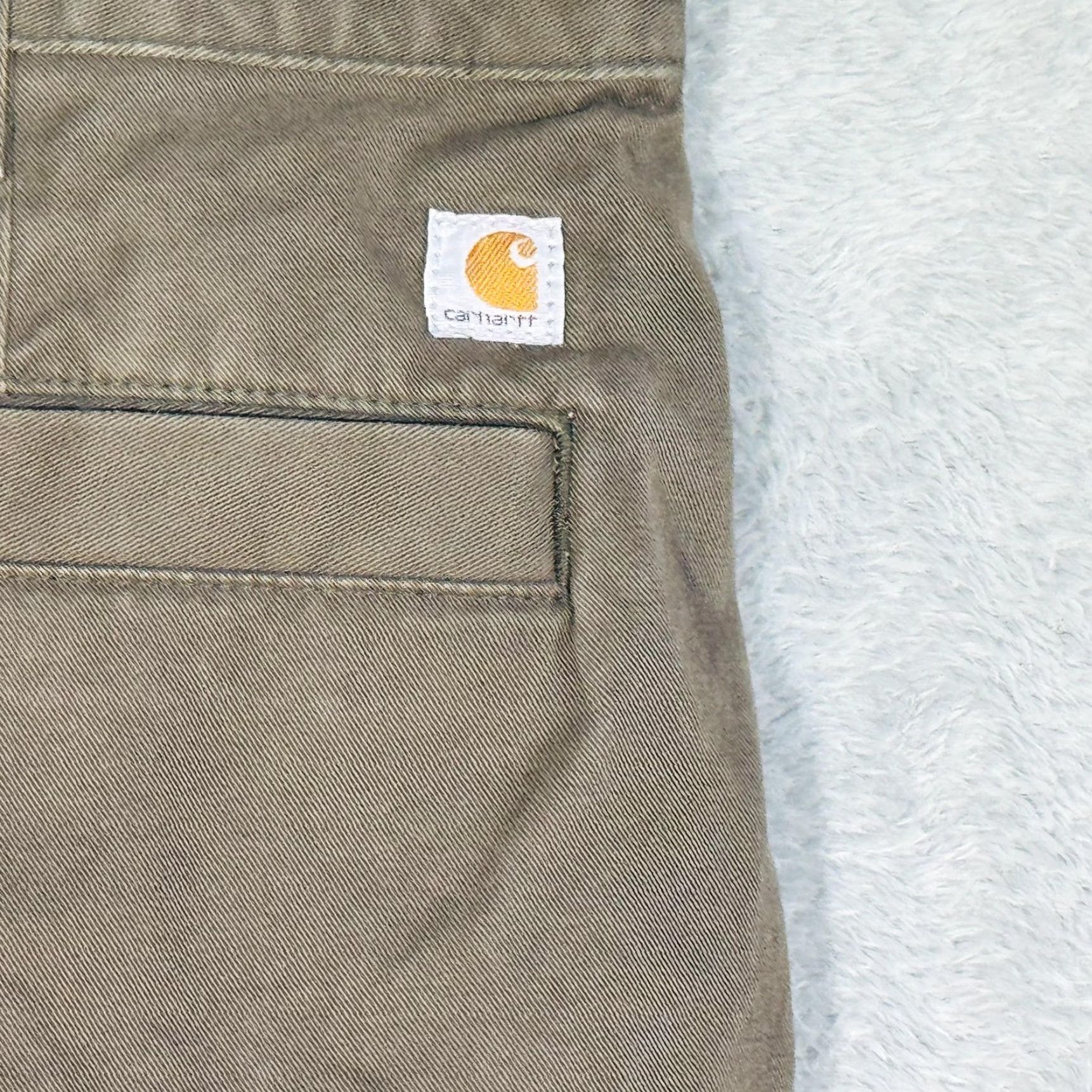 Carhartt Carhartt Pants Mens 38x34 Brown Relaxed Straight Cotton Workwear Zip Fly Utility Baggy Style: Straight, Dark Wash — USA Logo Mens Size US 38 / EU 54 - 3 Thumbnail