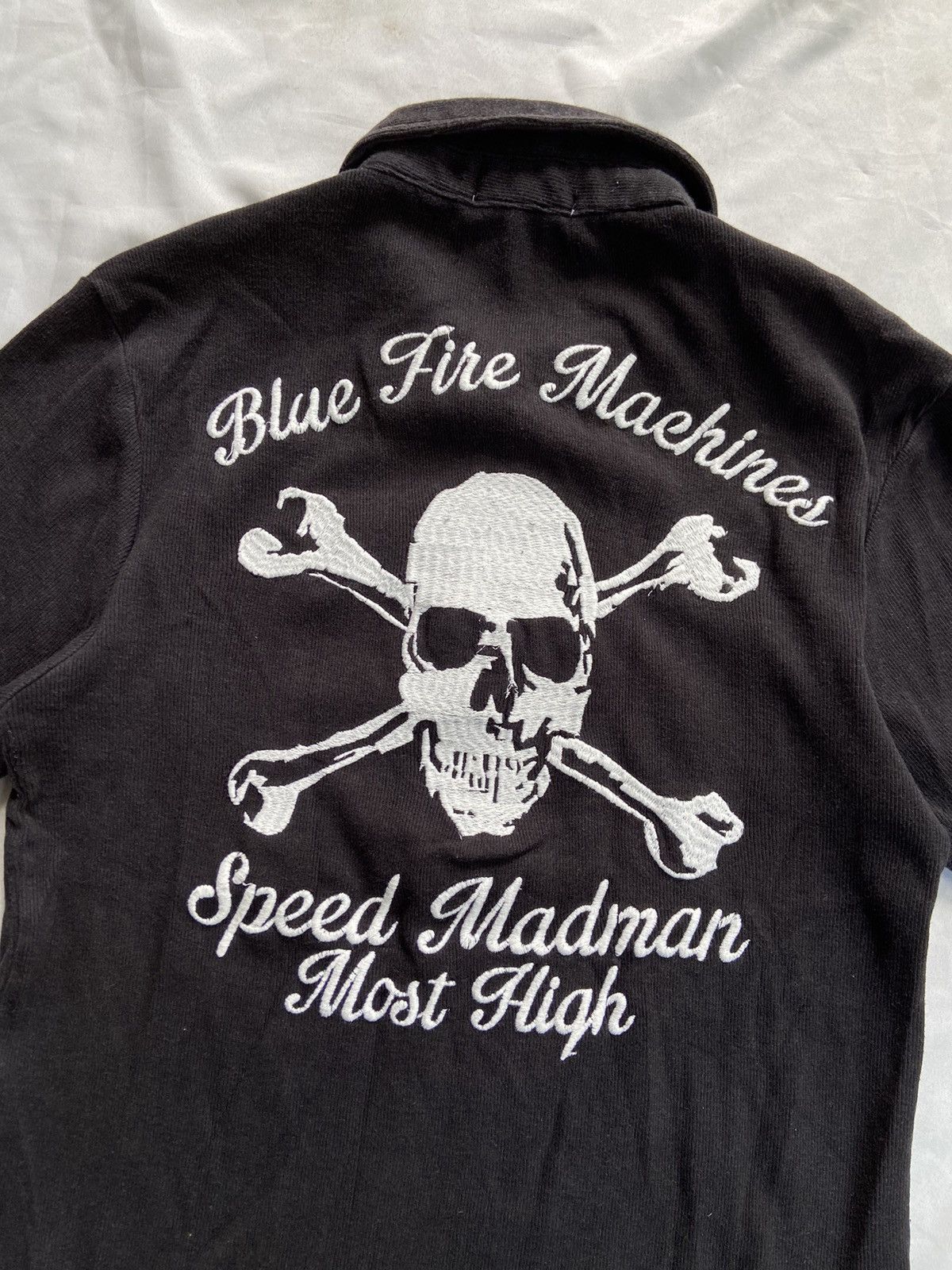Beauty Beast REAL MASTER SKULL BLUE FIRE MACHINES POLO SHIRT Size US M / EU 48-50 / 2 - 10 Thumbnail