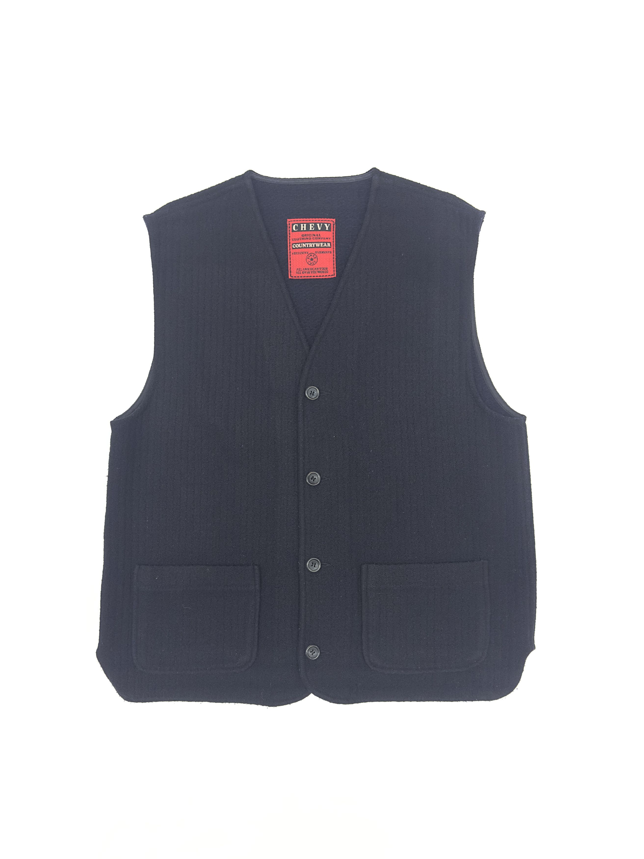 Trench USA Chevy Country Wear Button Heavy Wool Vest Size US M / EU 48-50 / 2 - 1 Thumbnail
