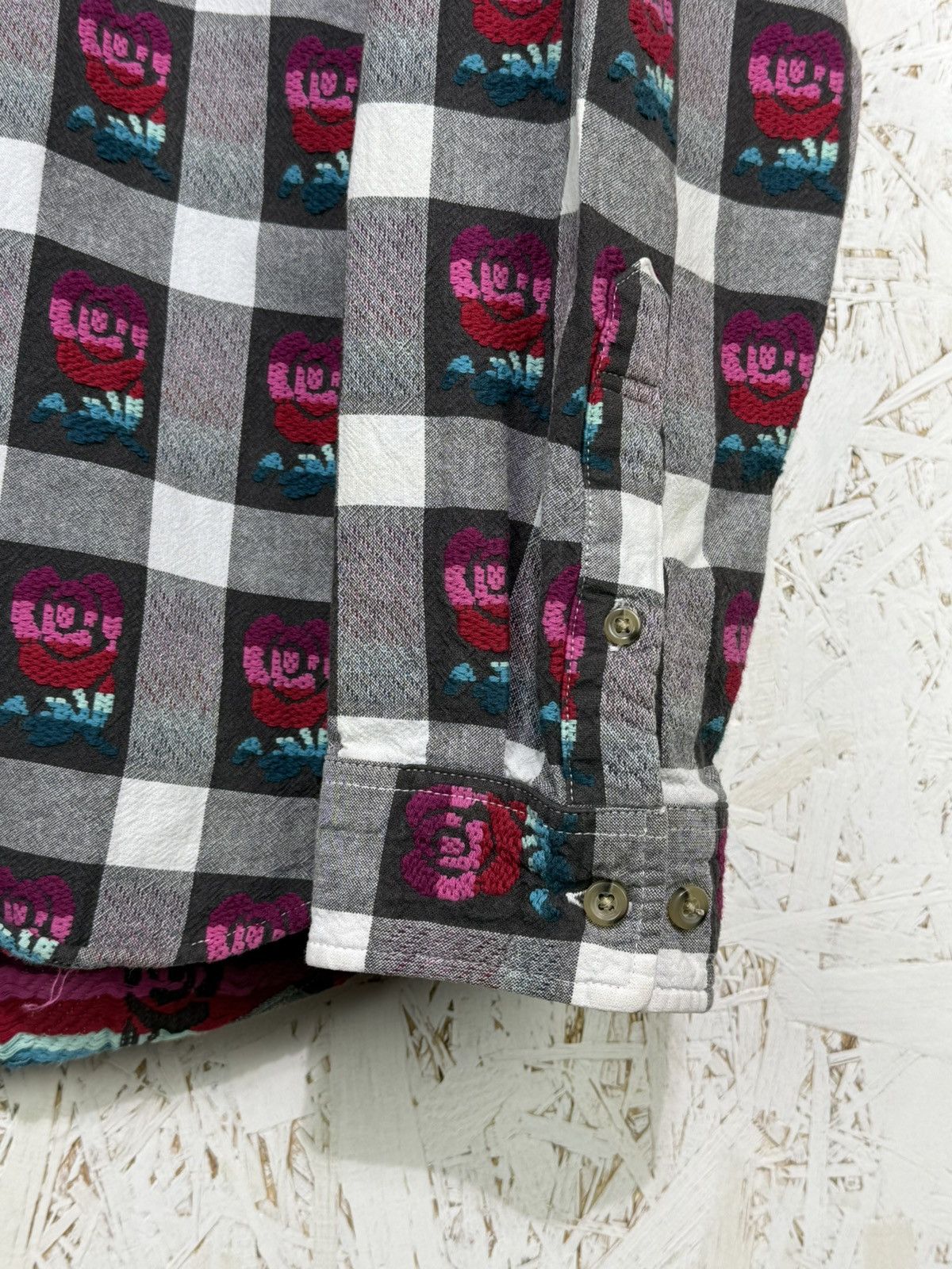 Supreme Supreme Rose Buffalo Plaid Shirt SS19 Long Sleeve Size L Size US L / EU 52-54 / 3 - 4 Thumbnail
