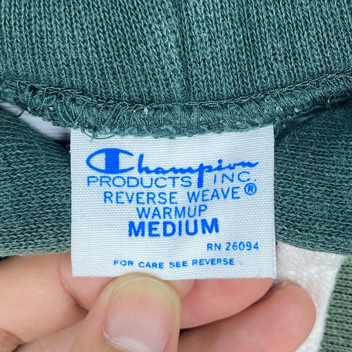 Vintage Vintage Champion Hoodie Sweatshirt Green Pullover Jumper M Size US M / EU 48-50 / 2 - 6 Thumbnail