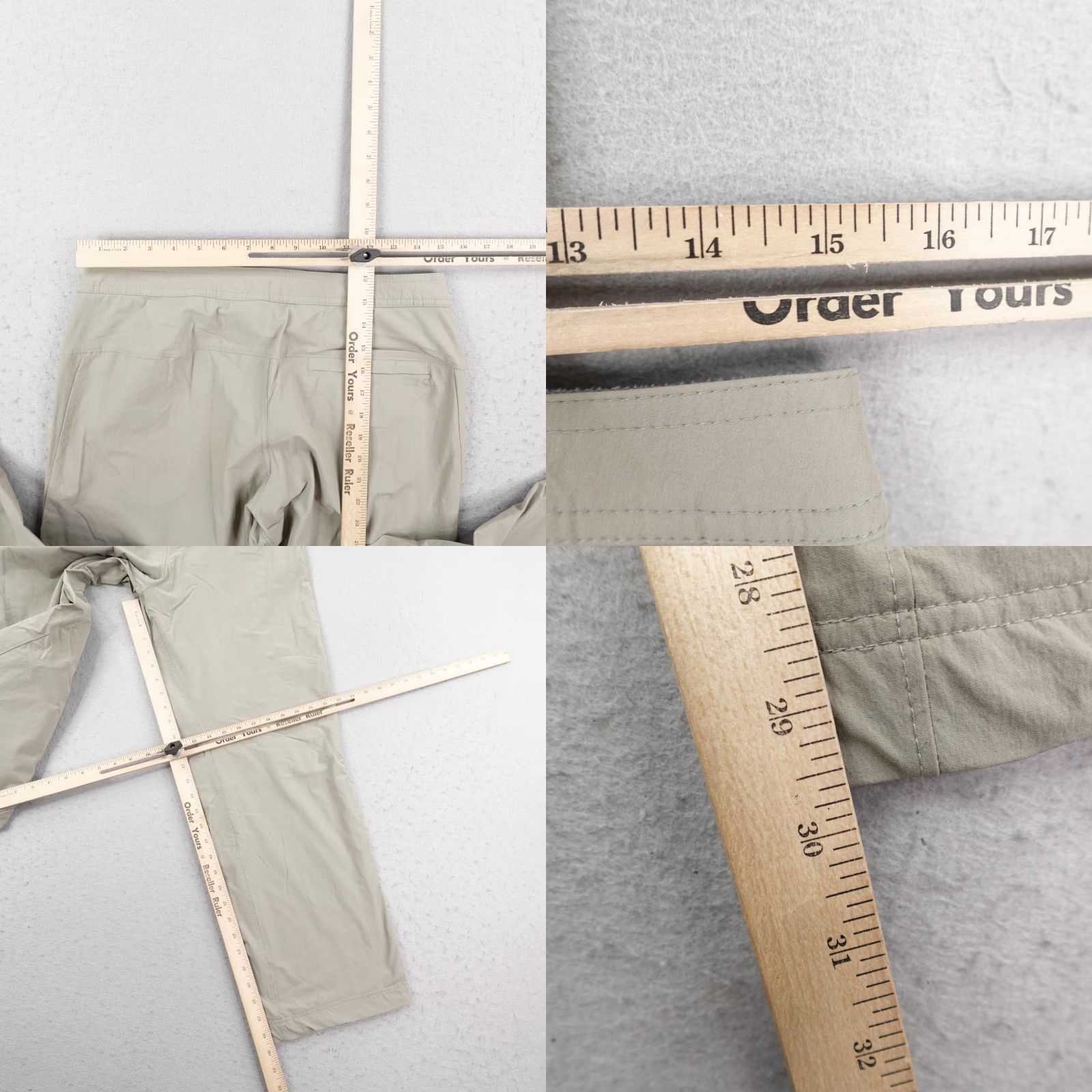 Mountain Hardwear VINTAGE Mountain Hardwear Pants Womens 8/32 Beige Fleece Lined Softshell Hiking Outdoor Size 30" / US 8 / IT 44 - 8 Thumbnail