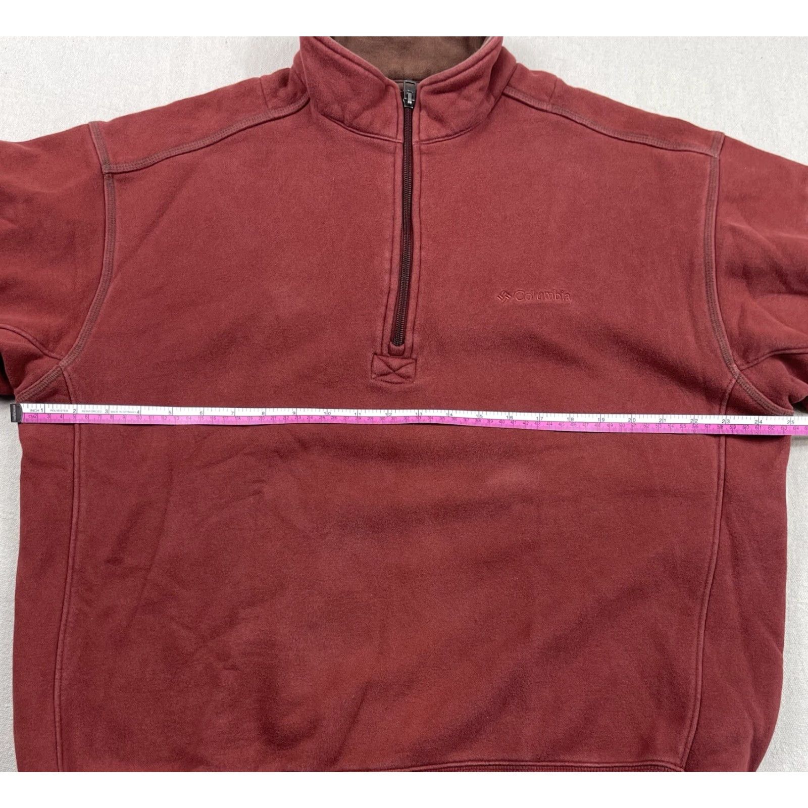 Rusty VINTAGE Columbia Sweatshirt 1/4 Zip Pullover Rugged Rust Red Hiking Mens L Size 90s Activewear Clothing Size US L / EU 52-54 / 3 - 5 Thumbnail