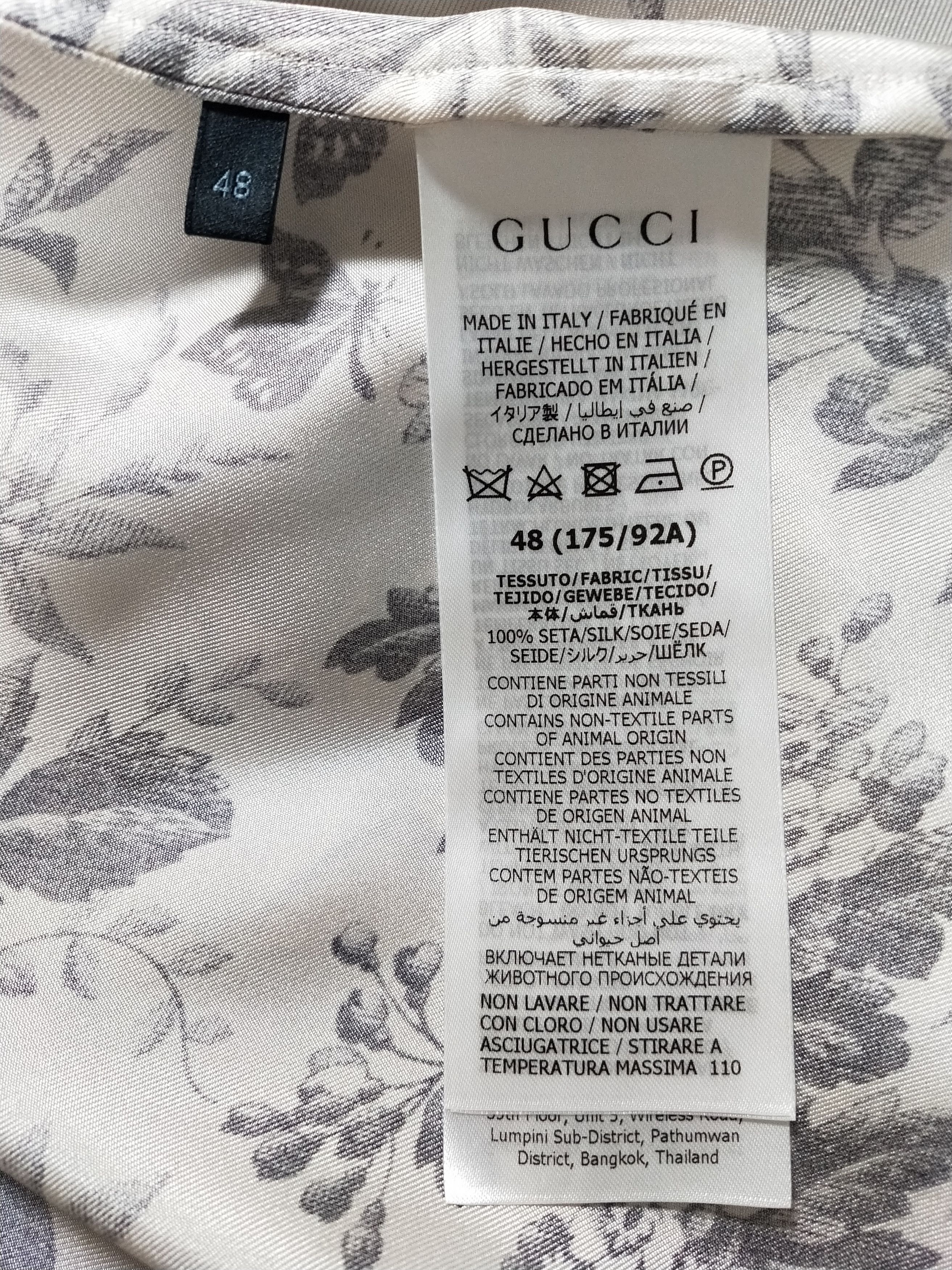 Gucci Blooms Floral Silk Shirt Size US M / EU 48-50 / 2 - 5 Thumbnail