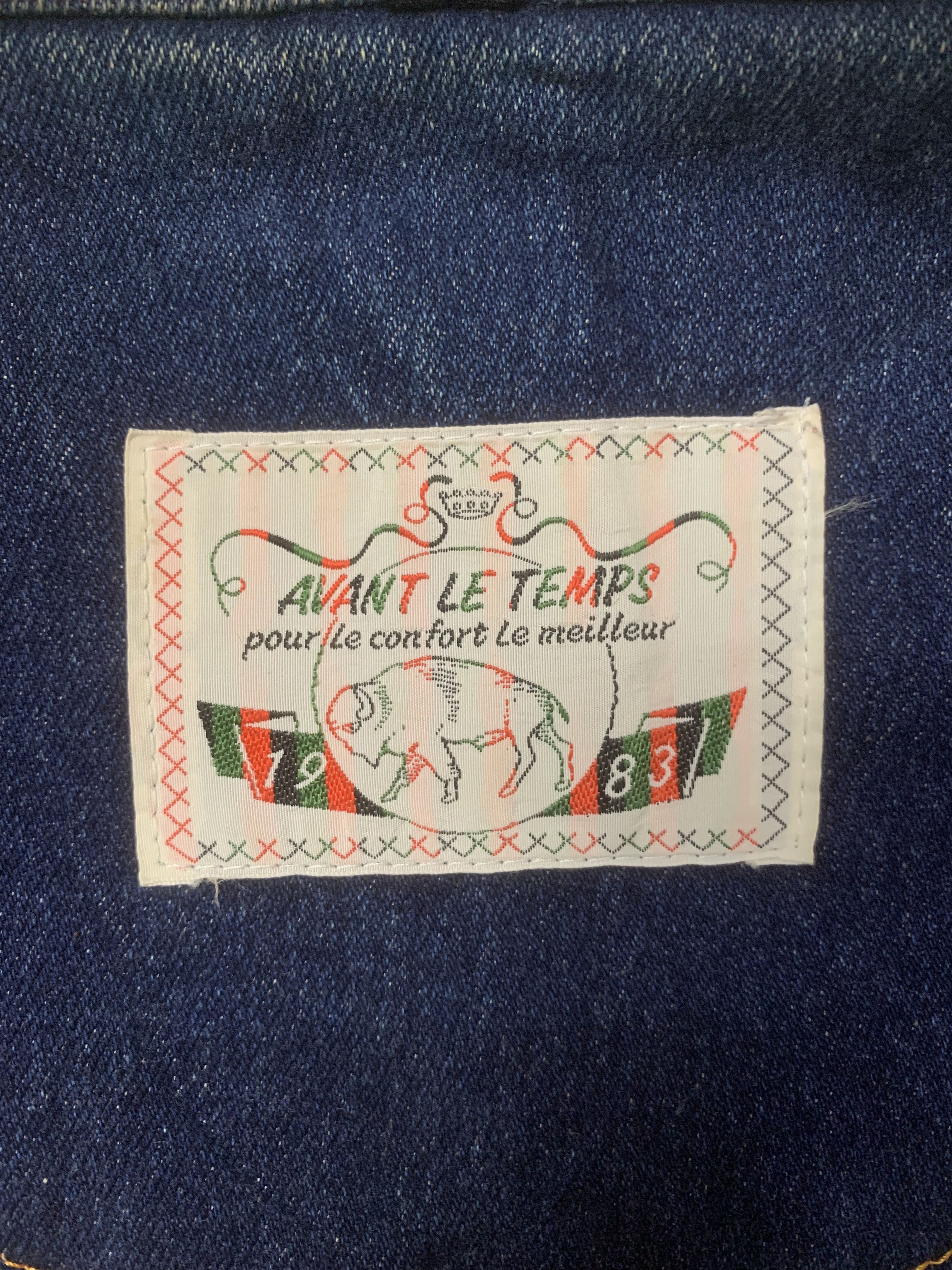 Designer Rare Design Vintage Avant Le Temps Denim Jackets Size XXL / US 16-18 / IT 52-54 - 5 Thumbnail