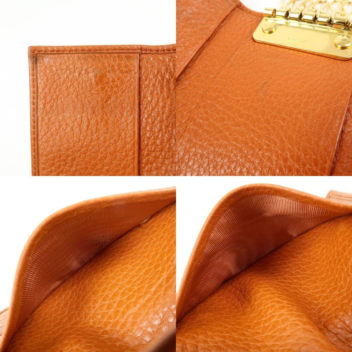 Prada Prada Vitello Grain Key Holder Orange Size ONE SIZE - 7 Thumbnail
