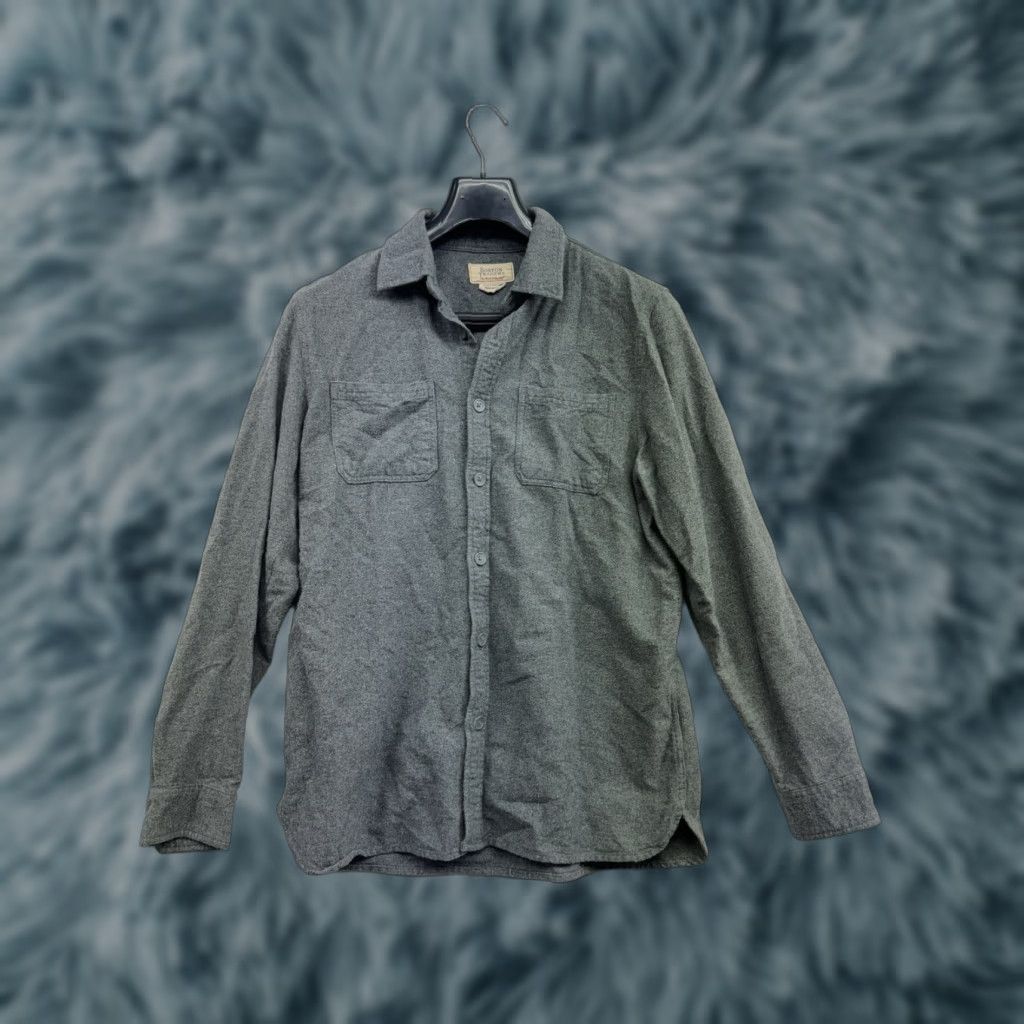 Vintage Boston Traders Gray Men's Button-Up Flannel Shirt M Size US M / EU 48-50 / 2 - 1 Thumbnail