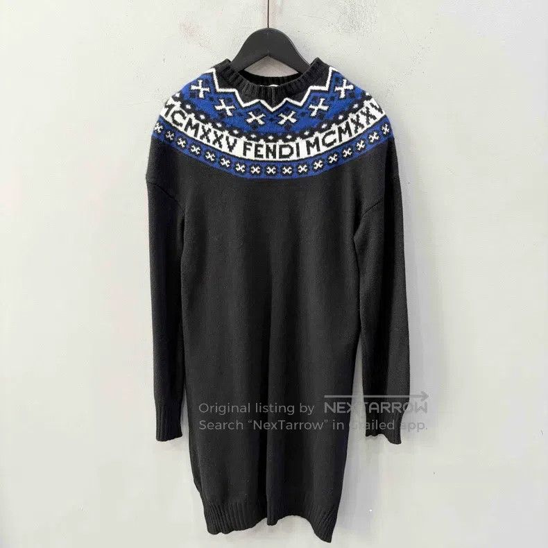 Fendi Fendi Collar Letter Logo Long Knit Sweater Size XS / US 0-2 / IT 36-38 - 1 Thumbnail