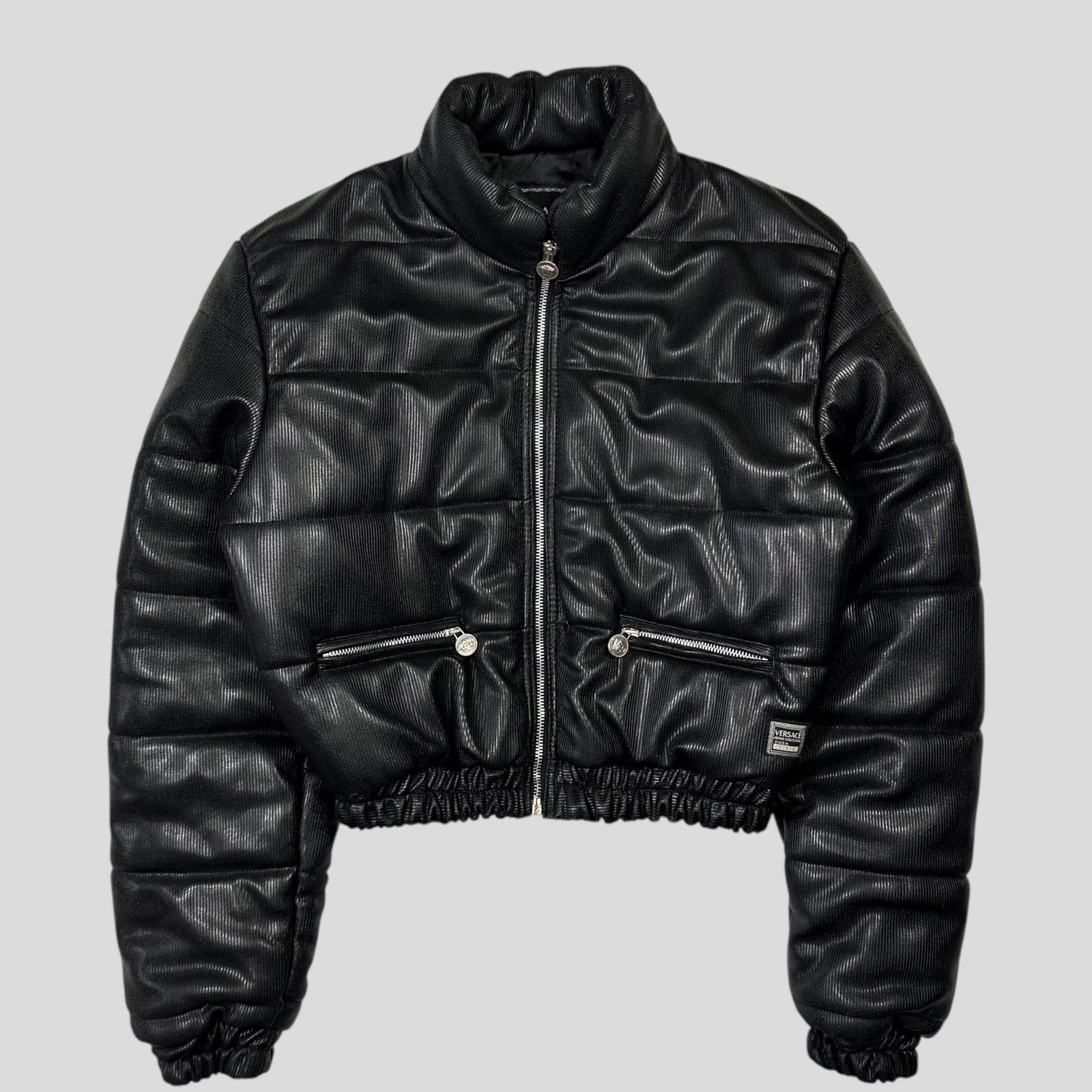 Versace Versace VJC 90’s Liquid Silk Ribbed Cropped Puffer - S/M Size M / US 6-8 / IT 42-44 - 1 Thumbnail
