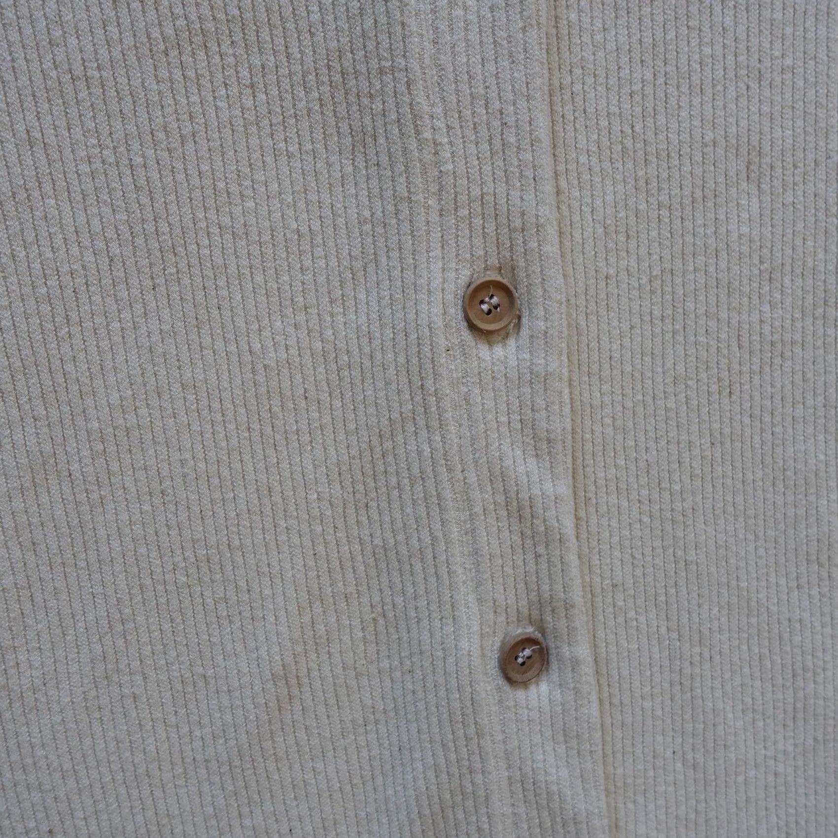 Vintage EMERSON FRY Cardigan Jacket Womens L Beige Knit Overcoat Long Sleeve Button Vintage? No Size L / US 10 / IT 46 - 4 Thumbnail