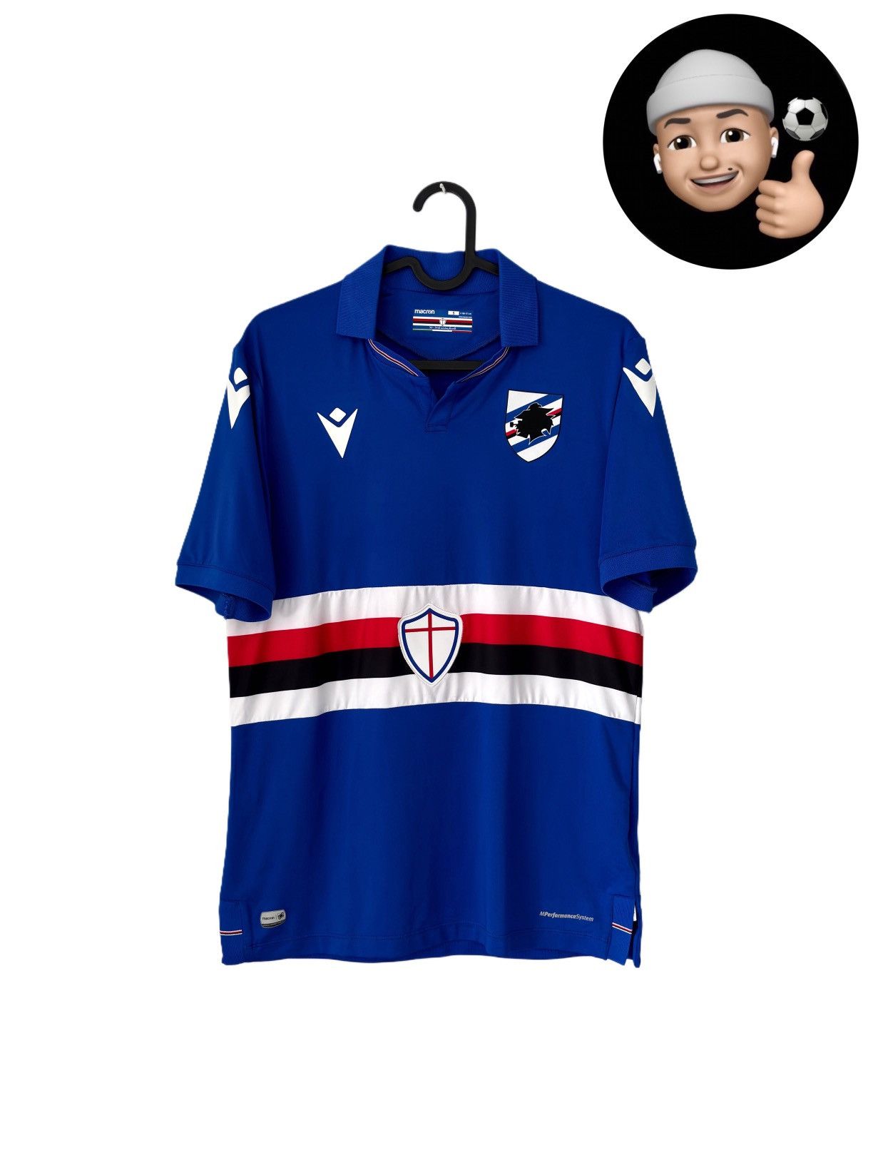 Macron 2020 2021 Sampdoria Italy Macron Soccer Jersey Shirt Tee Kit Size US S / EU 44-46 / 1 - 1 Thumbnail