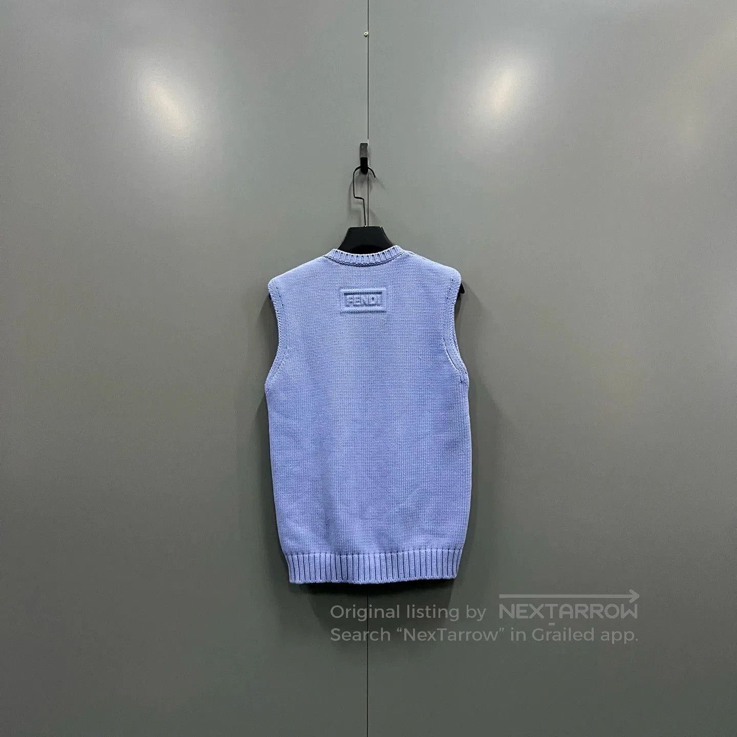 Fendi FENDI Blue V-Neck Knit Vest. Size US L / EU 52-54 / 3 - 2 Thumbnail