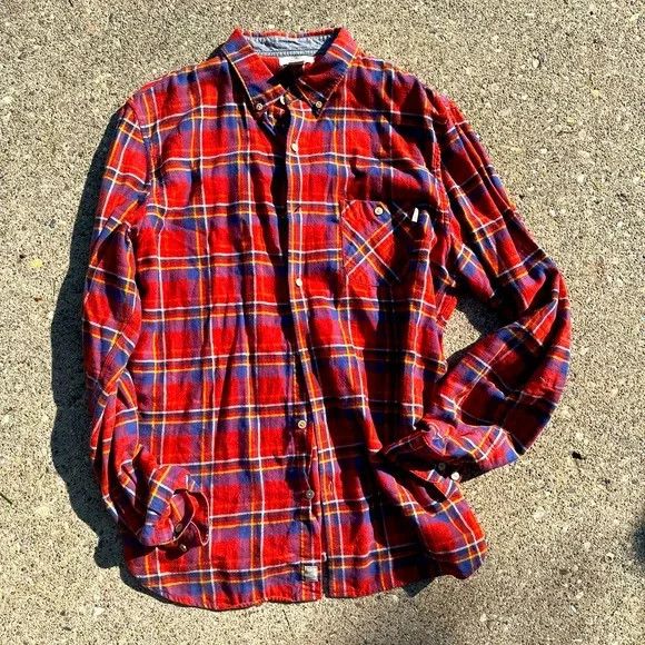 Timberland Timberland Red Plaid Long Sleeve Button Up Men's L Size US L / EU 52-54 / 3 - 1 Thumbnail
