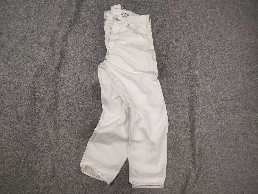 Ganni Ganni Design stary White Denim Barrel leg jeans Size 26" / US 2 / IT 38 - 3 Thumbnail