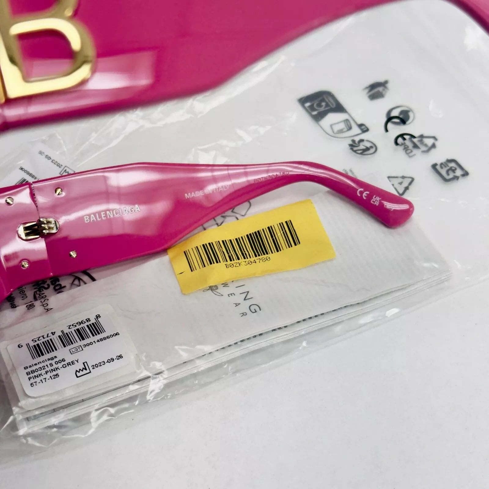 Balenciaga BALENCIAGA BOSSY Cat 0321 Pink Fashion Sunglass BB0321S 006 Size ONE SIZE - 8 Thumbnail