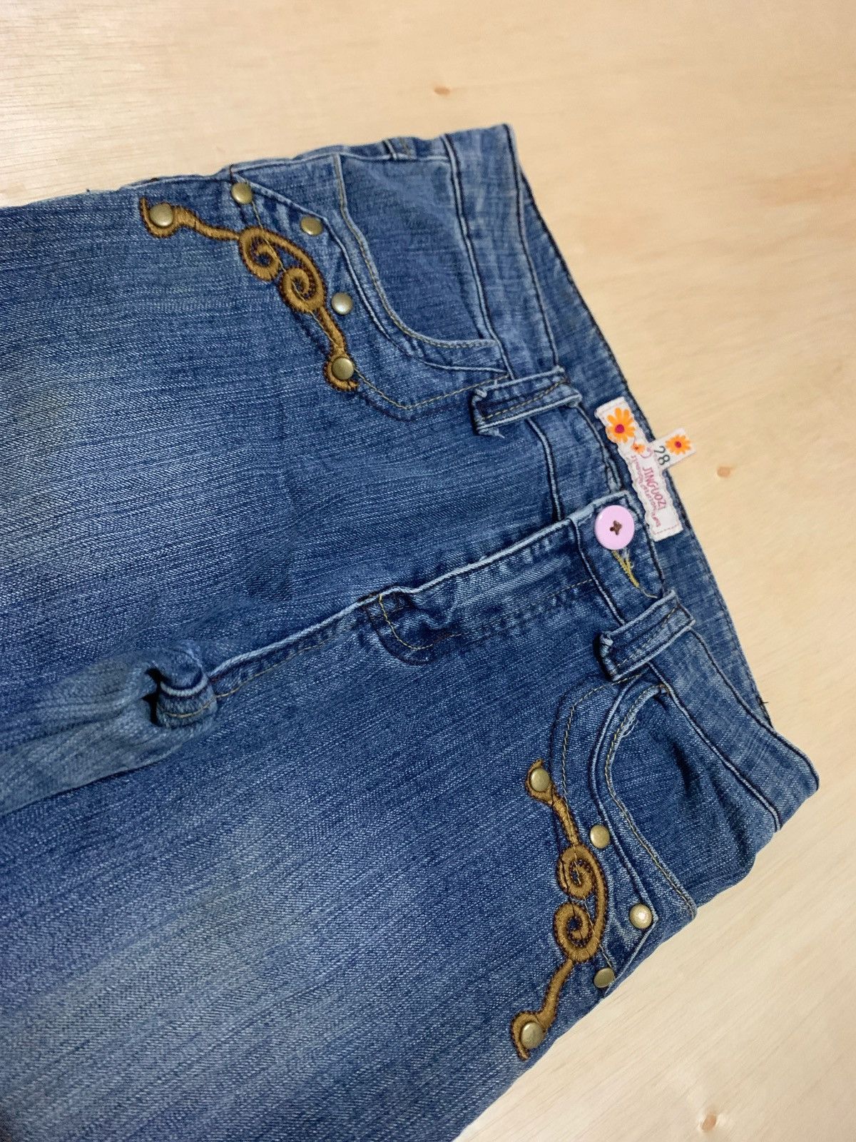 20471120 × Japanese Brand × Vintage Vintage Jinguozi Creation Jeans Bootcut Size 29" - 6 Thumbnail
