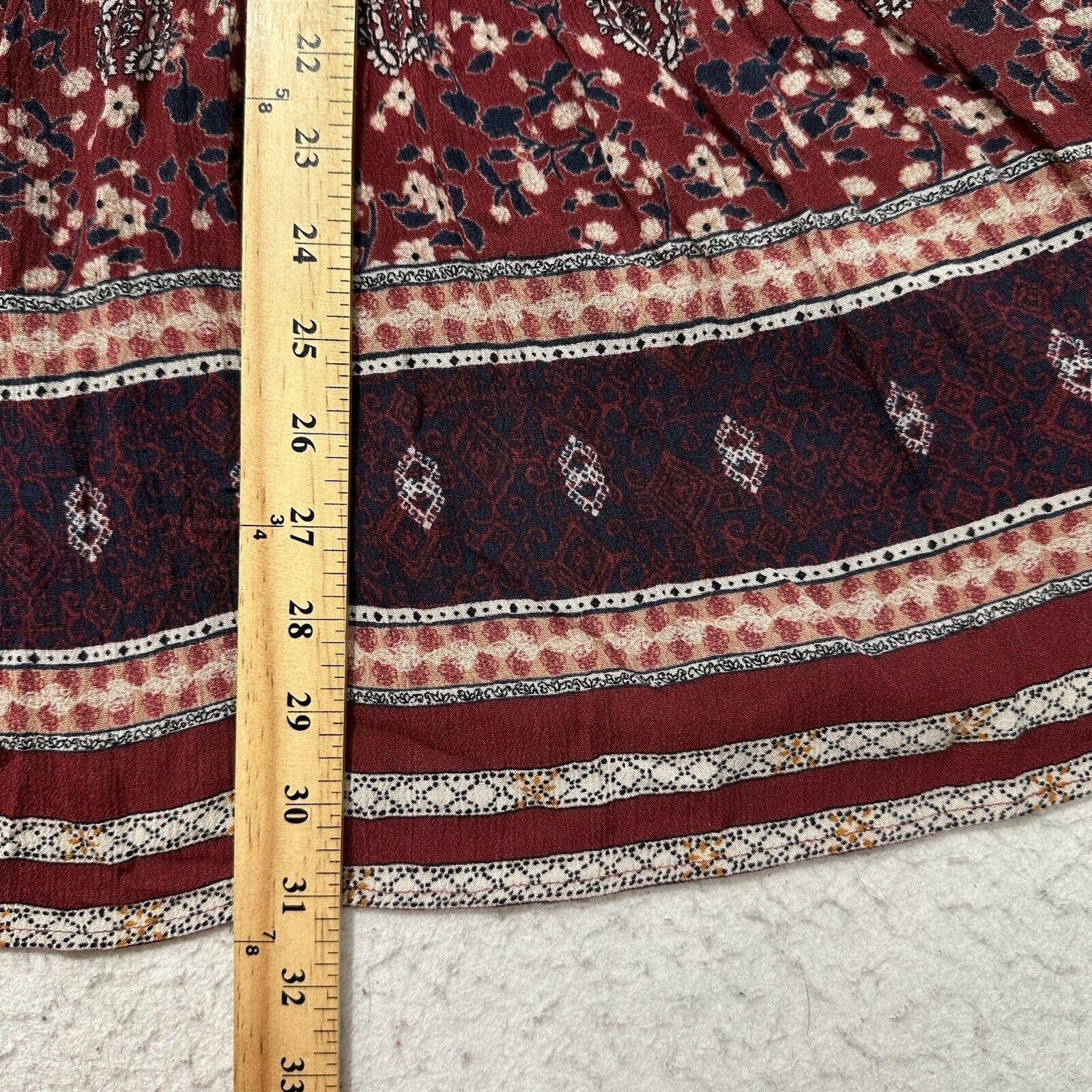 Other Knox Rose Small Dress V Neck Floral Red Lightweight Pullover Size S / US 4 / IT 40 - 9 Thumbnail